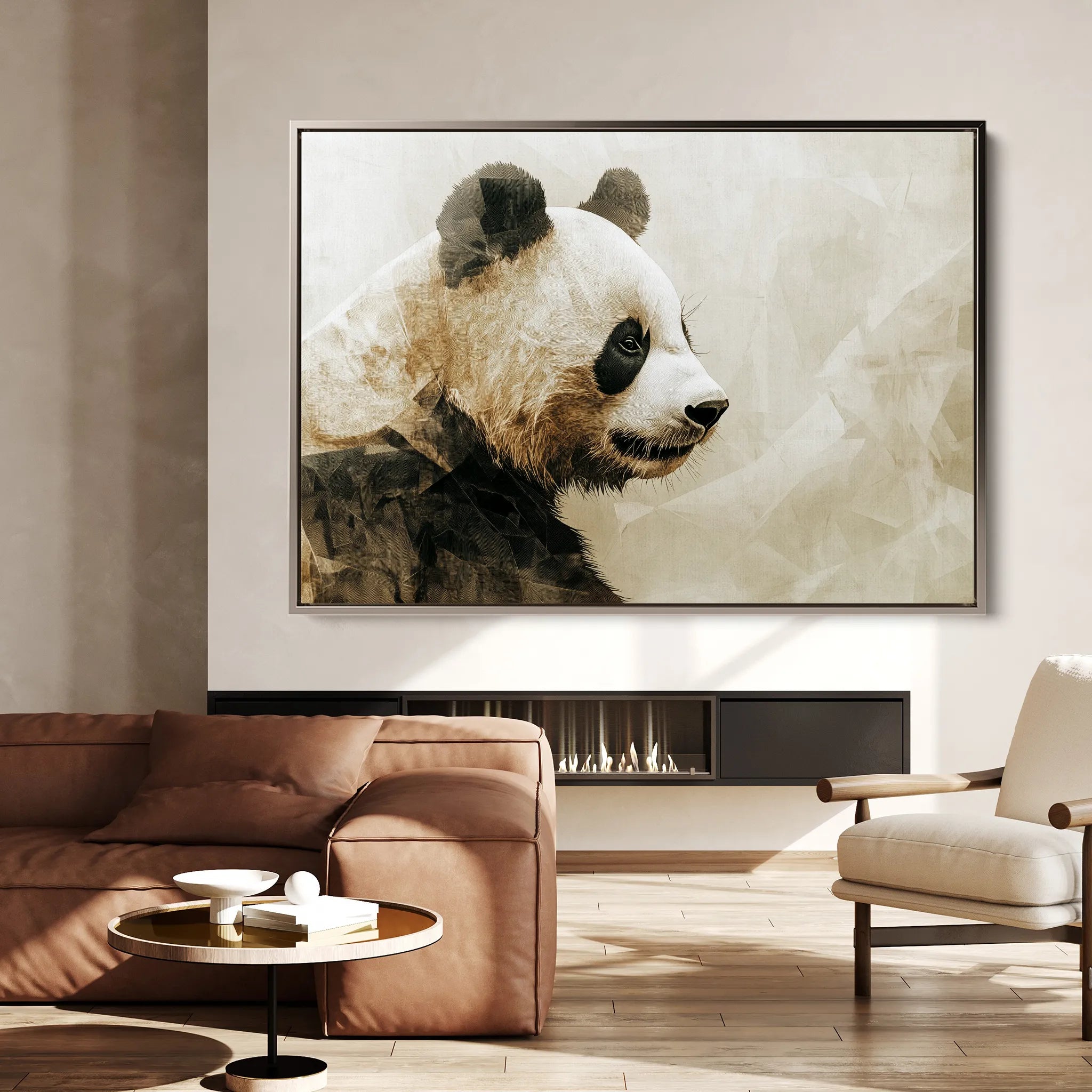Animals 011 Canvas Art 18" x 24" / 45 x 60 cm / Black