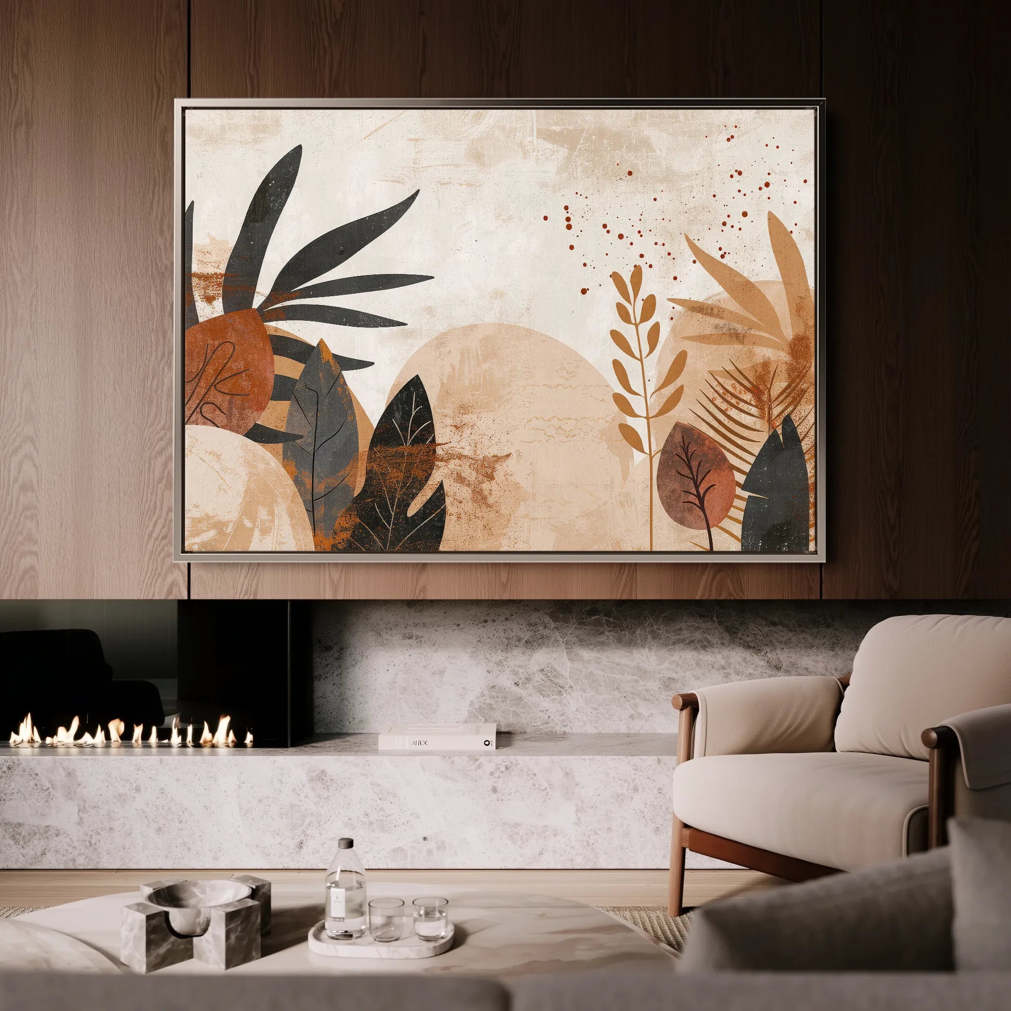 Boho 011 Canvas Art 18" x 24" / 45 x 60 cm / Black
