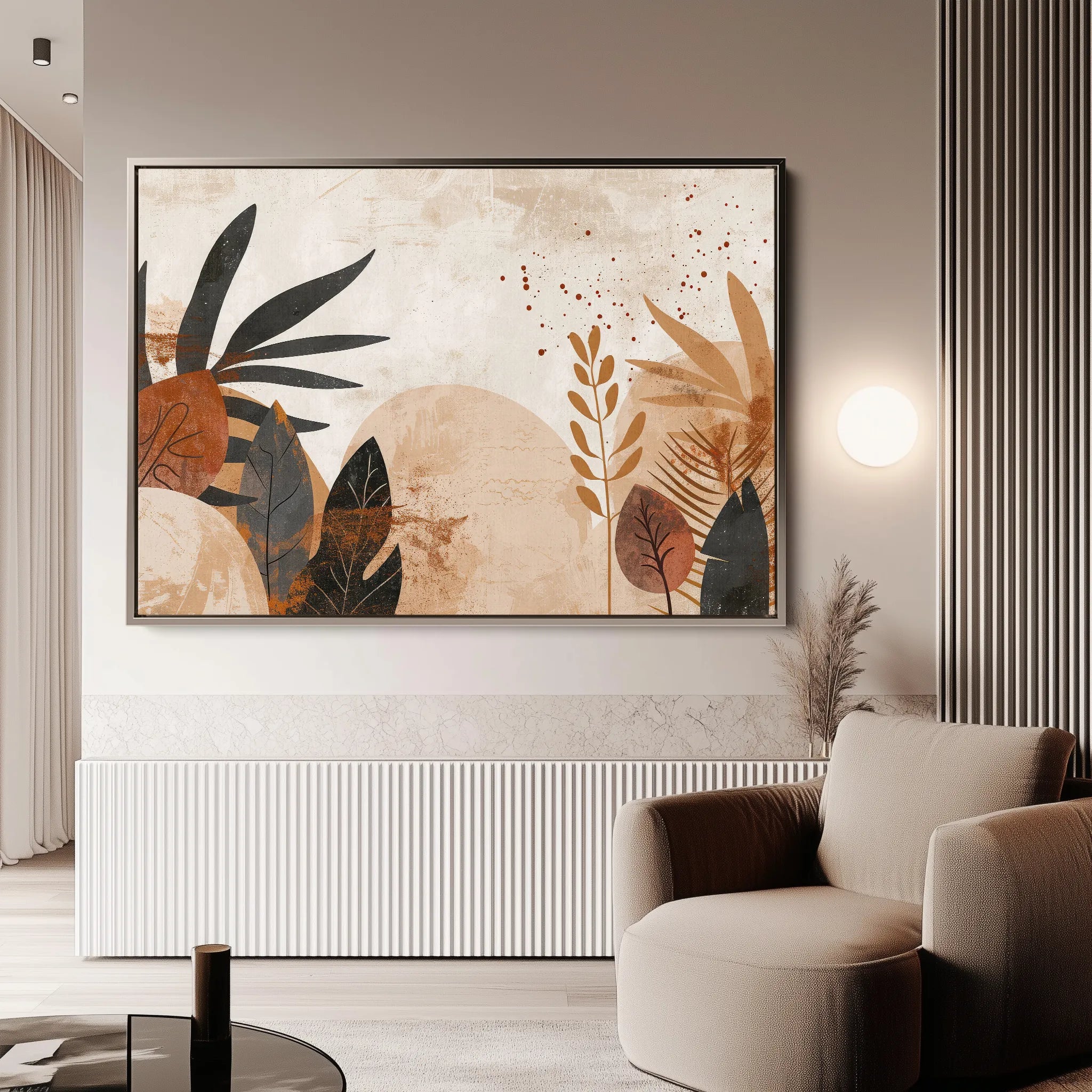 Boho 011 Canvas Art 18" x 24" / 45 x 60 cm / Black