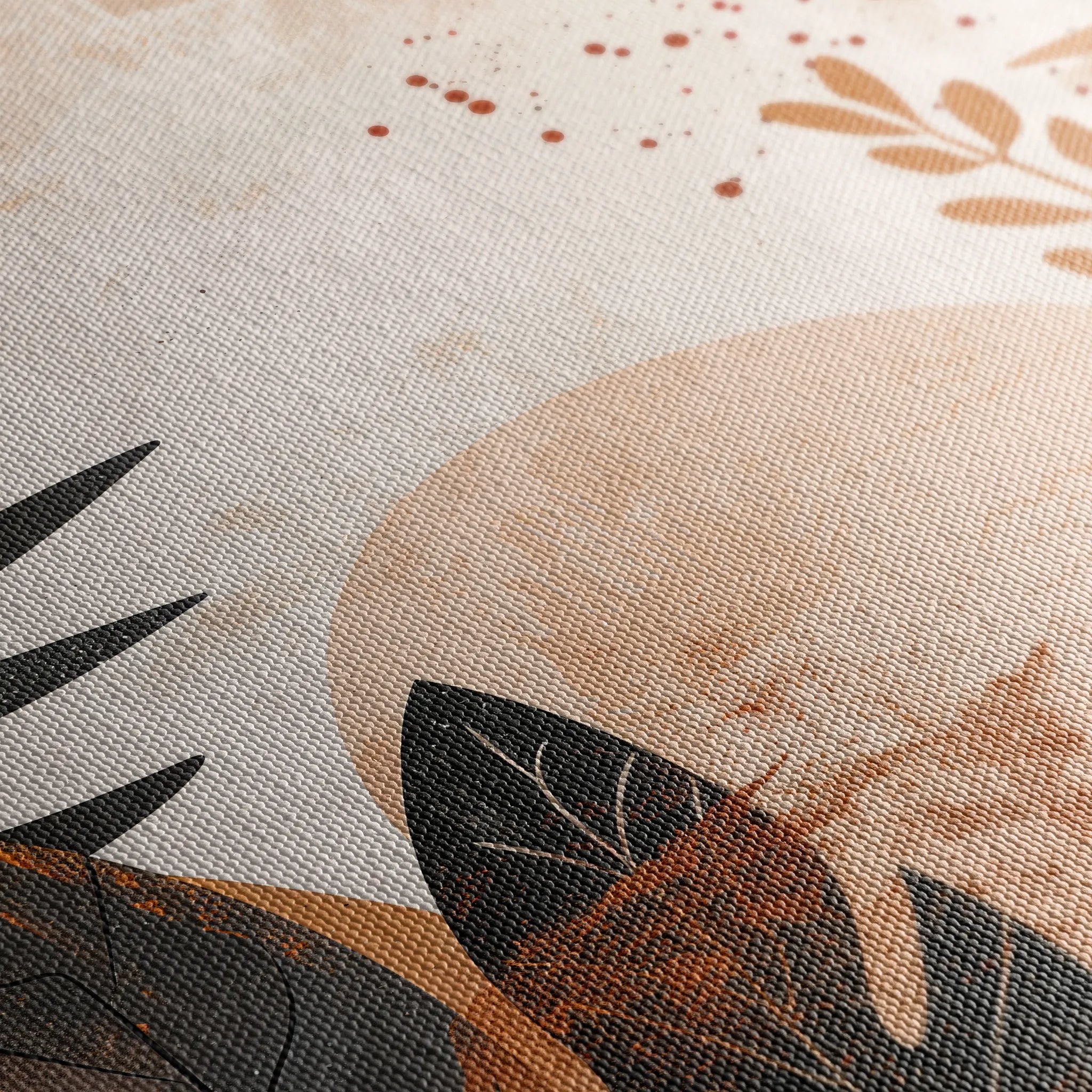 Boho 011 Canvas Art 18" x 24" / 45 x 60 cm / Black