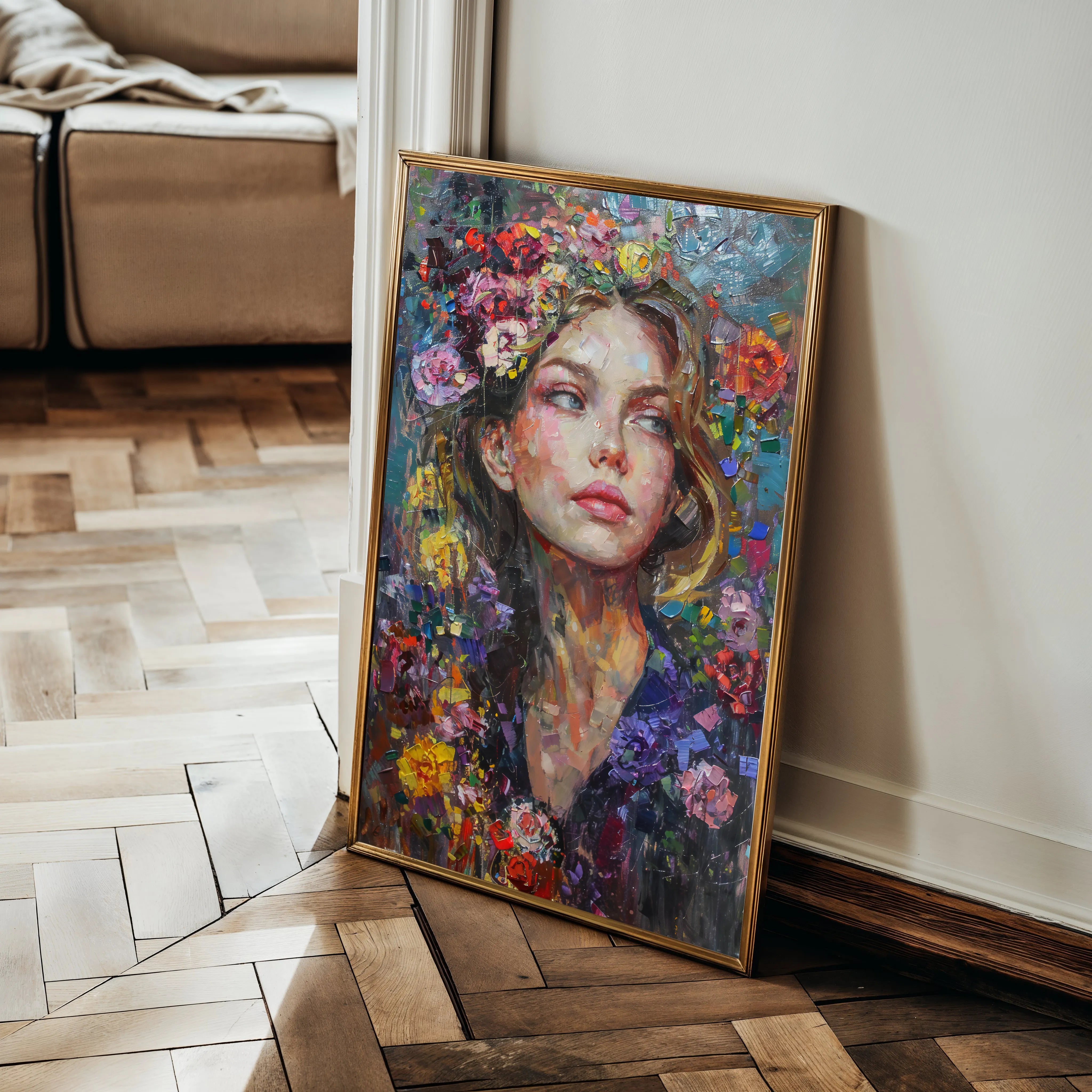 Portrait 011 Canvas Art 18" x 24" / 45 x 60 cm / Black