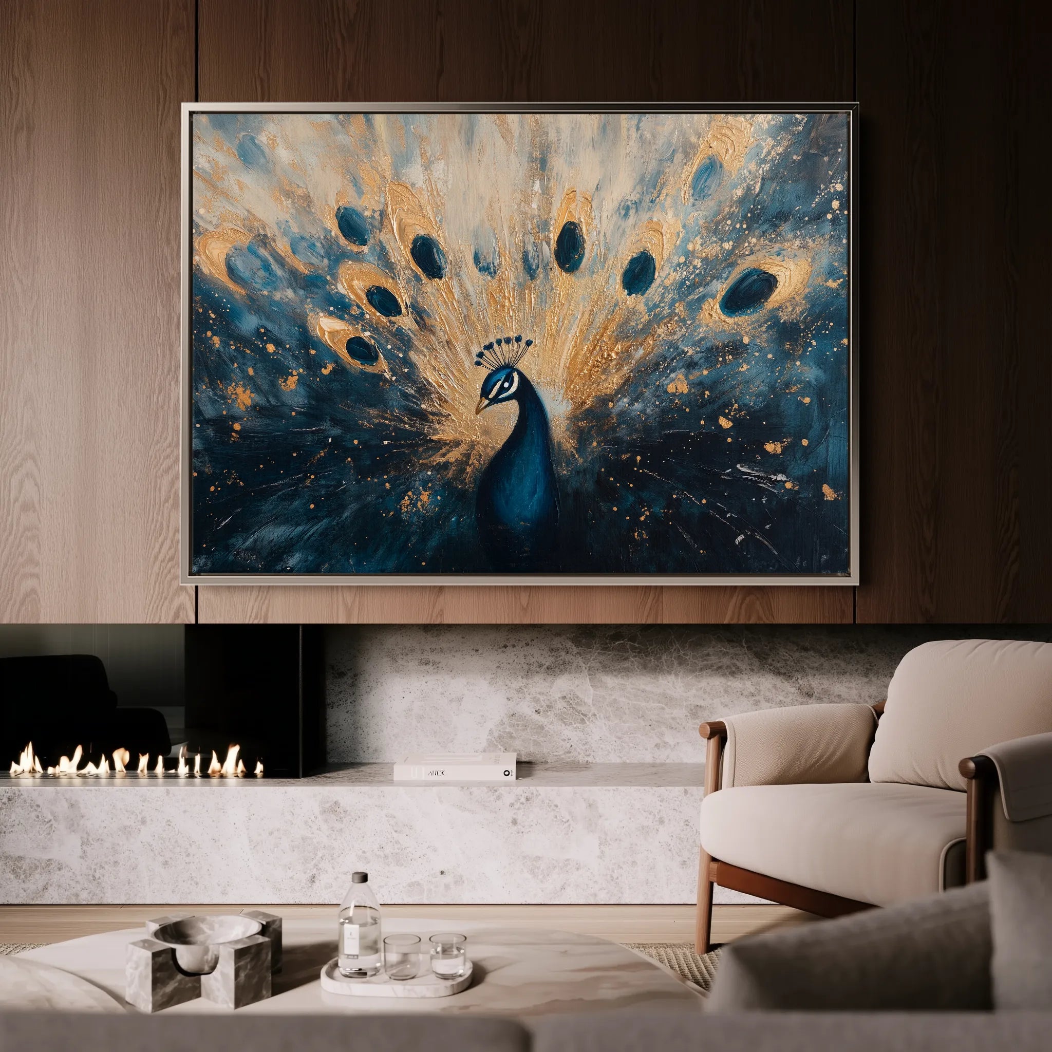 Animals 012 Canvas Art 18" x 24" / 45 x 60 cm / Black