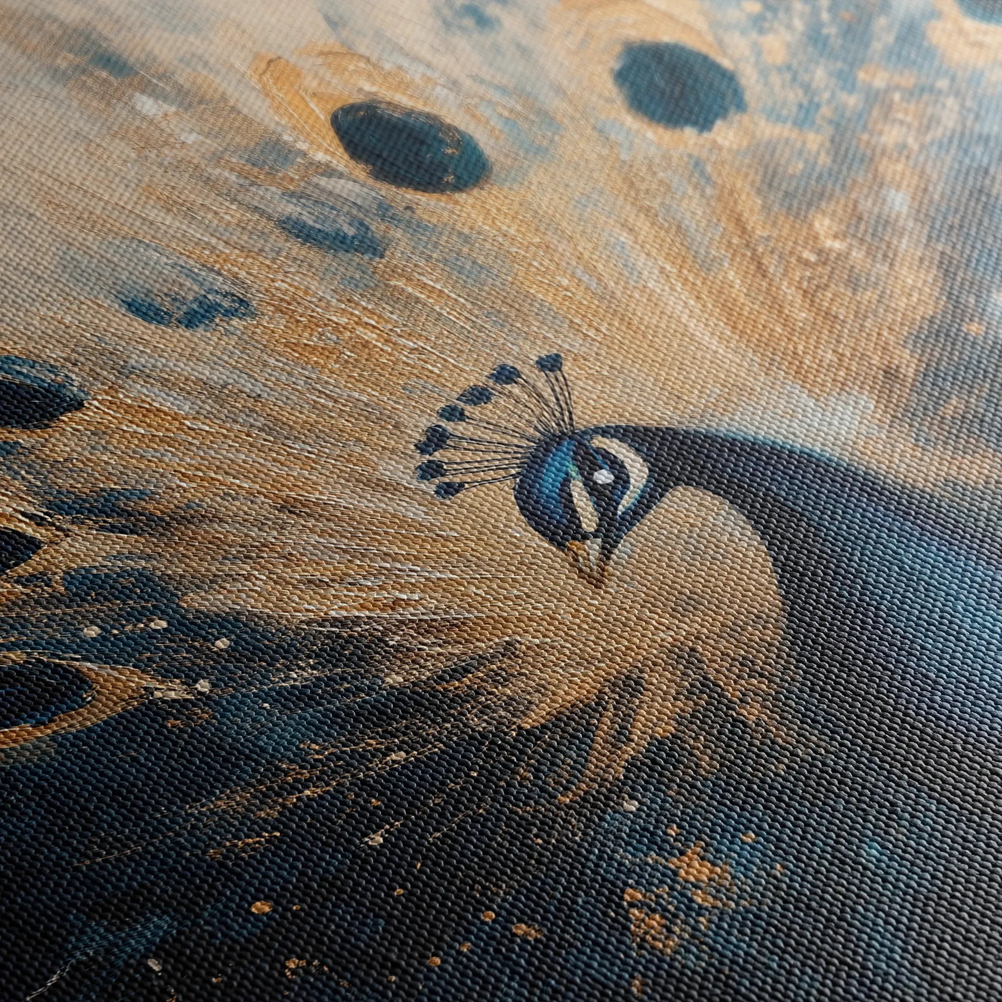 Animals 012 Canvas Art 18" x 24" / 45 x 60 cm / Black