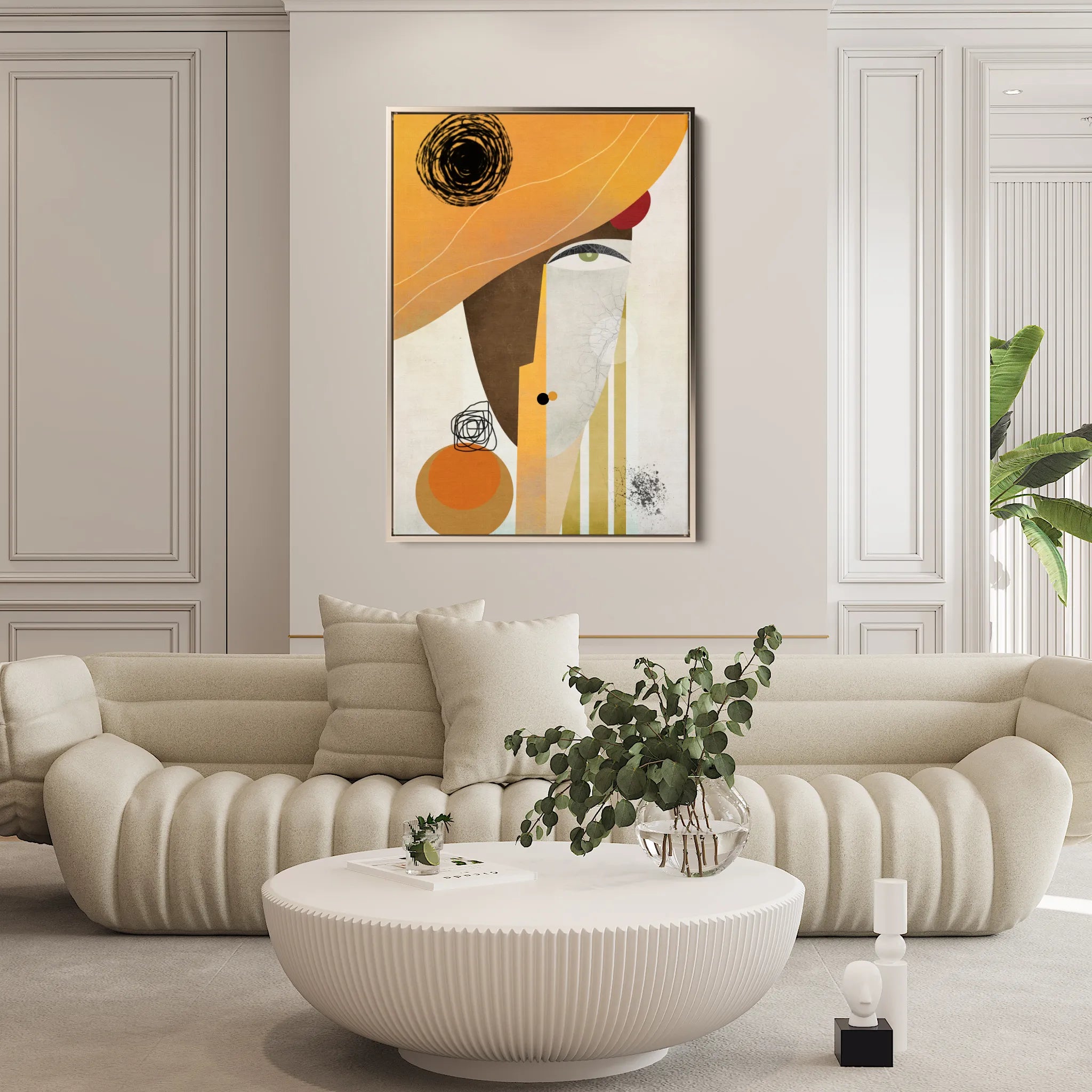 Portrait 012 Canvas Art 18" x 24" / 45 x 60 cm / Black