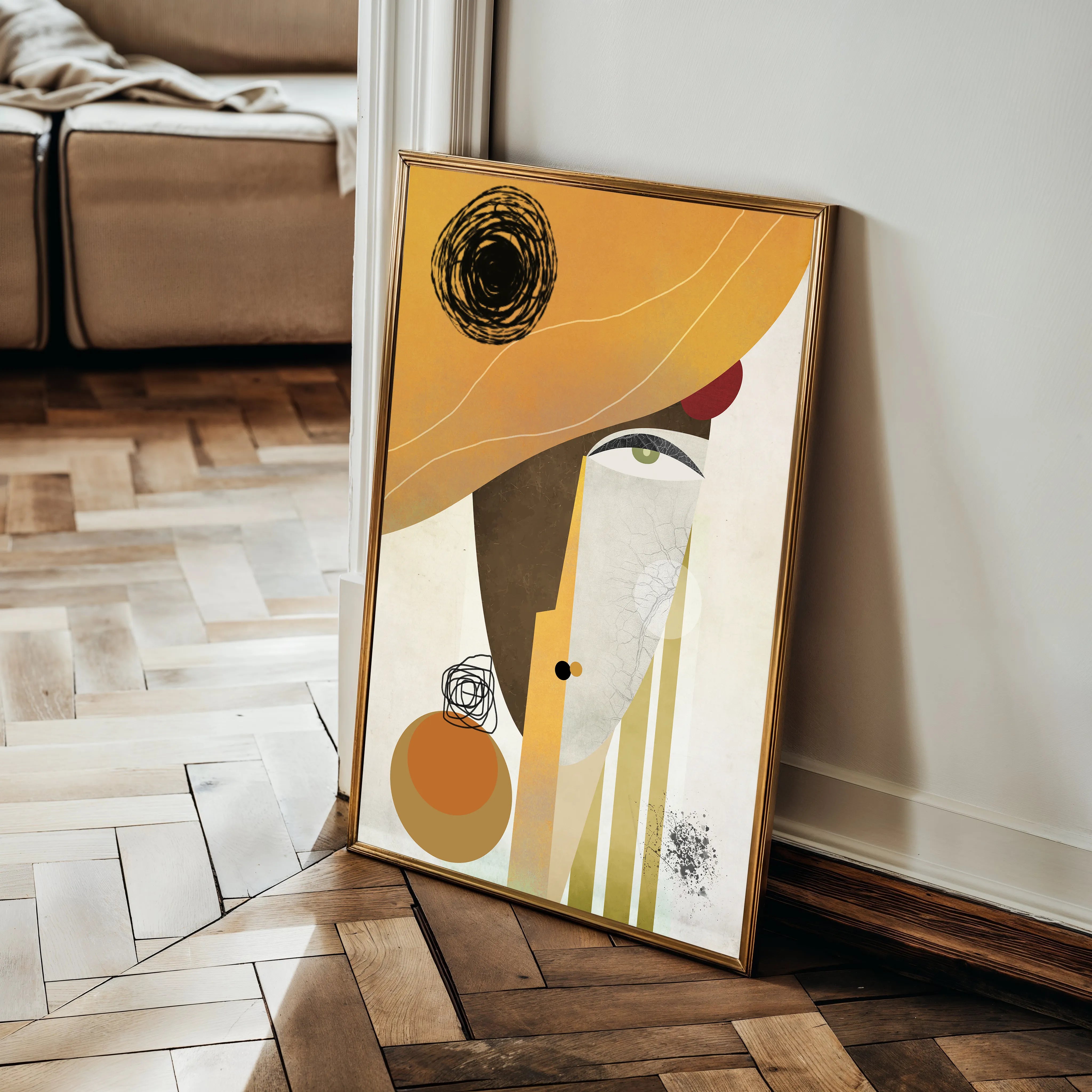Portrait 012 Canvas Art 18" x 24" / 45 x 60 cm / Black