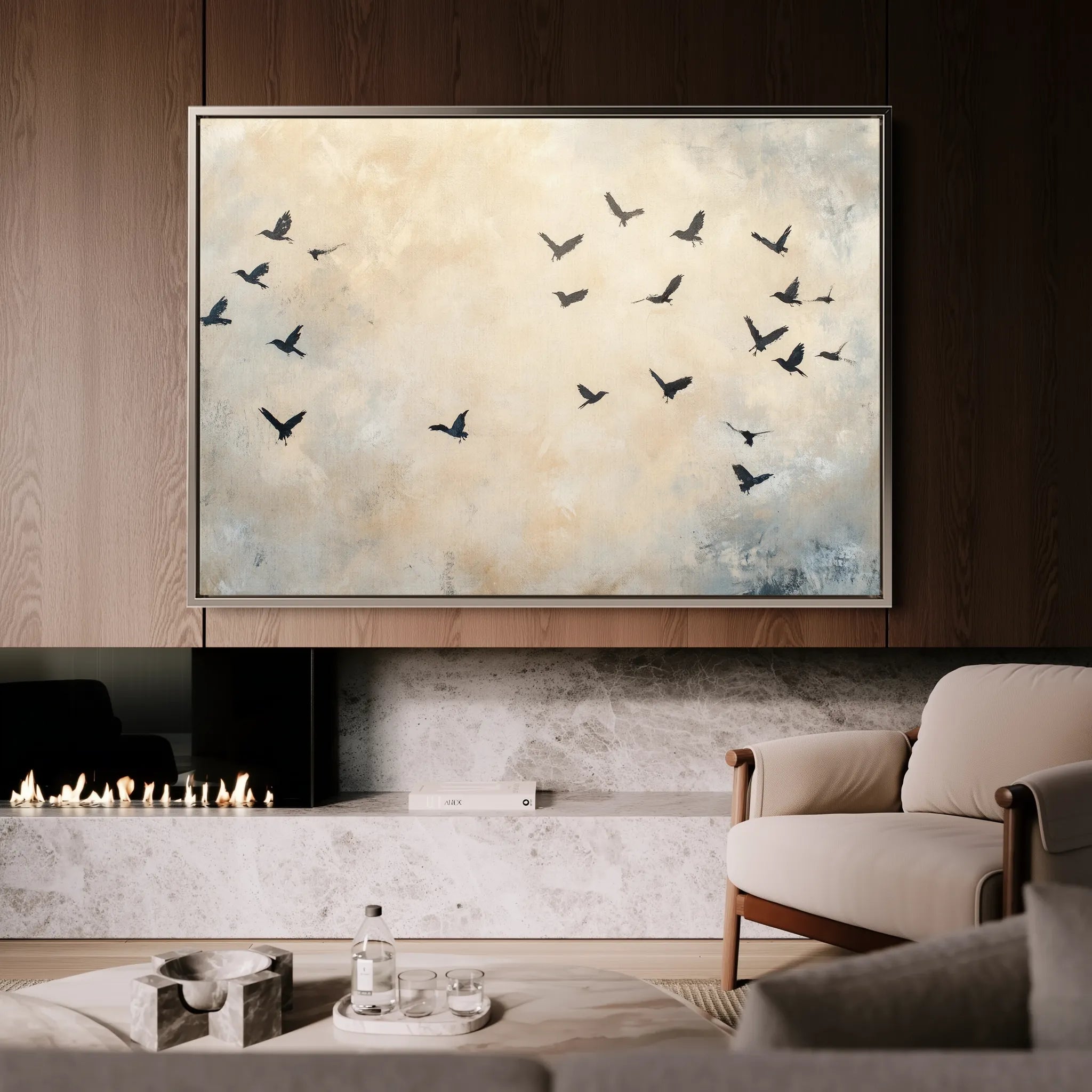 Animals 013 Canvas Art 18" x 24" / 45 x 60 cm / Black