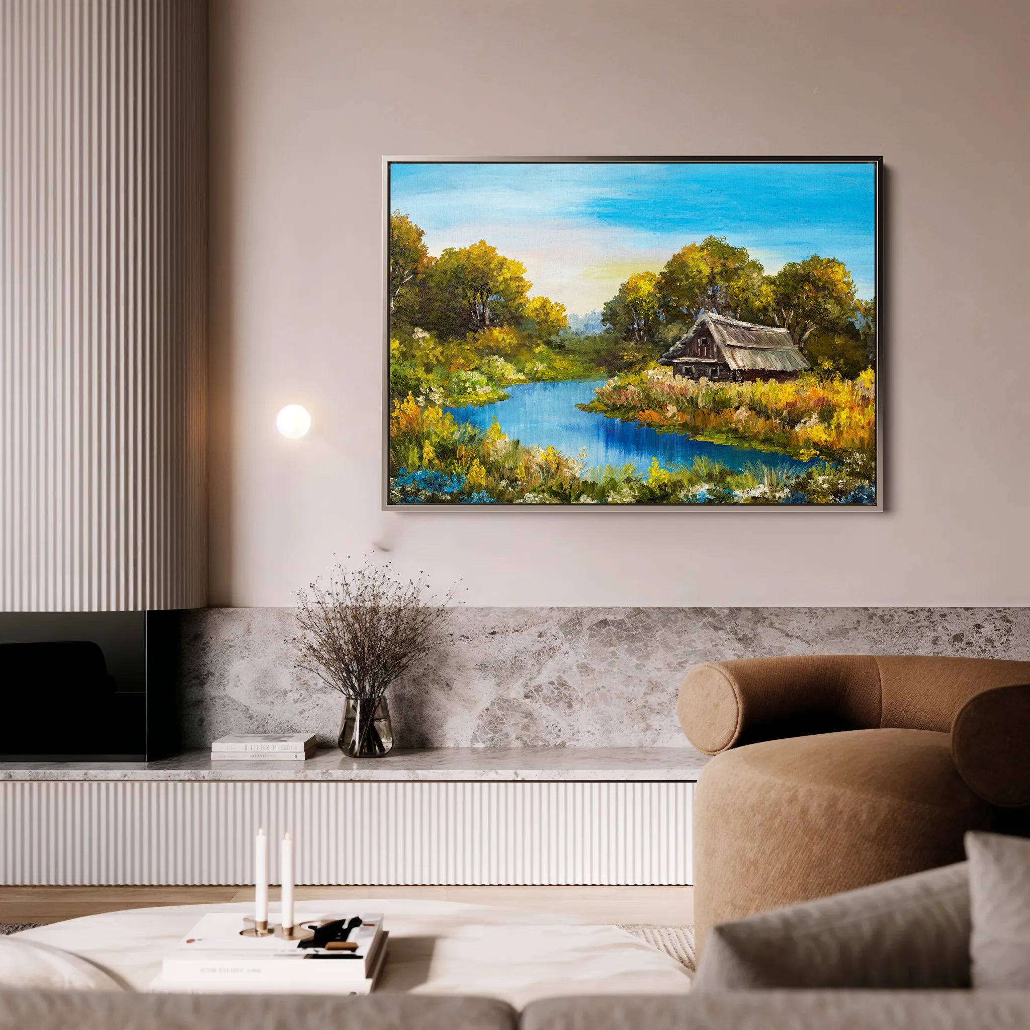 Landscape 013 Canvas Art 18" x 24" / 45 x 60 cm / Black
