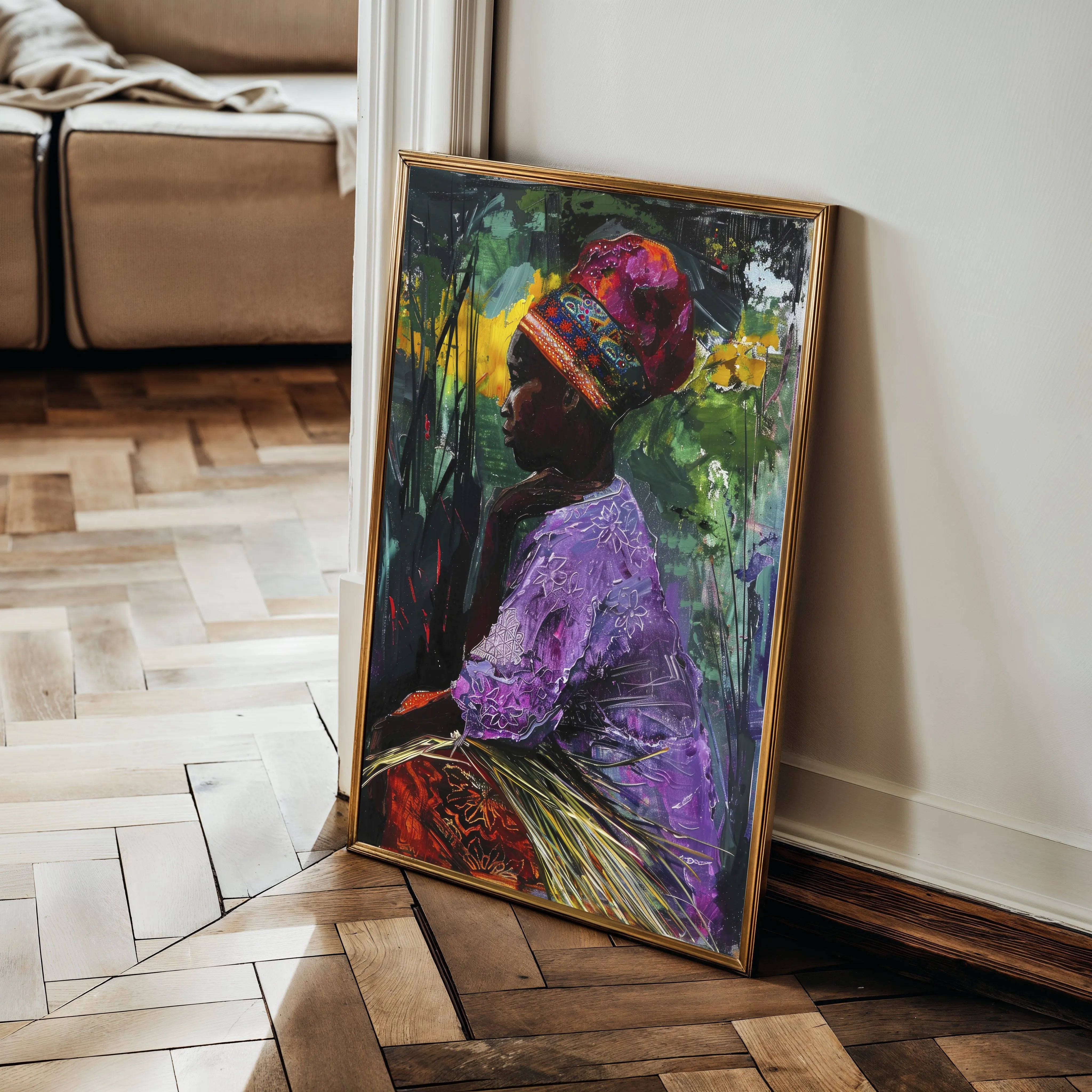 Portrait 013 Canvas Art 18" x 24" / 45 x 60 cm / Black