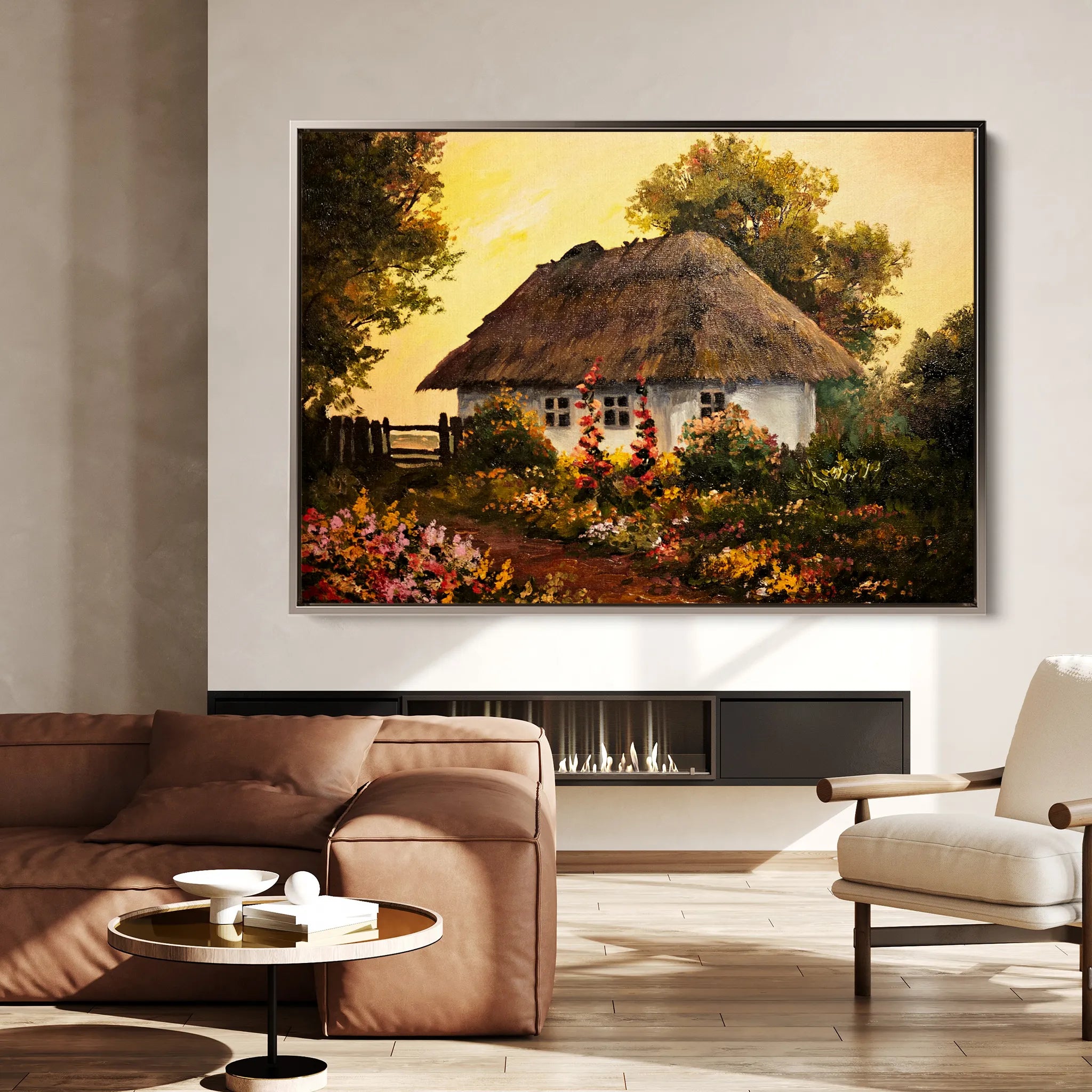 Landscape 014 Canvas Art 18" x 24" / 45 x 60 cm / Black