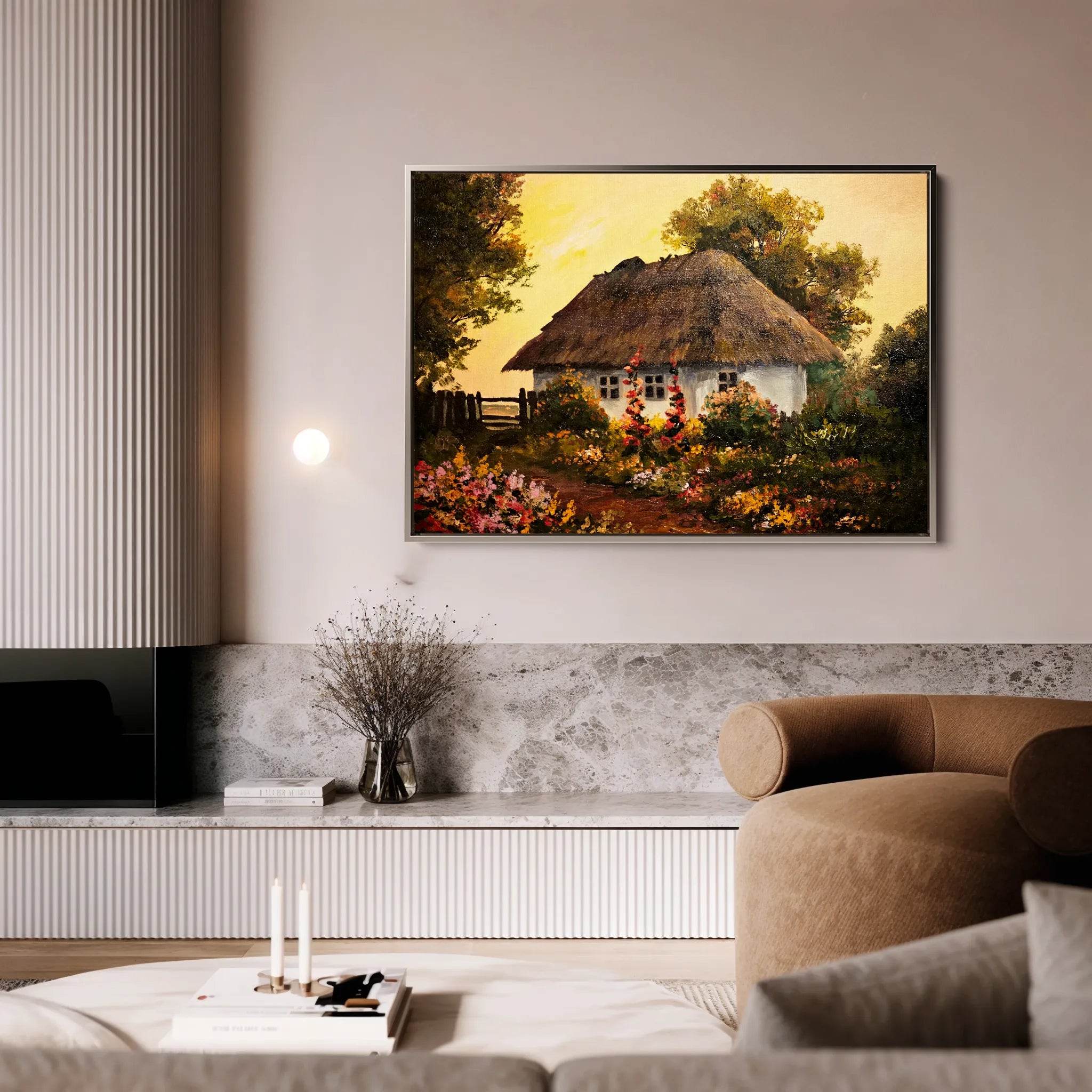 Landscape 014 Canvas Art 18" x 24" / 45 x 60 cm / Black