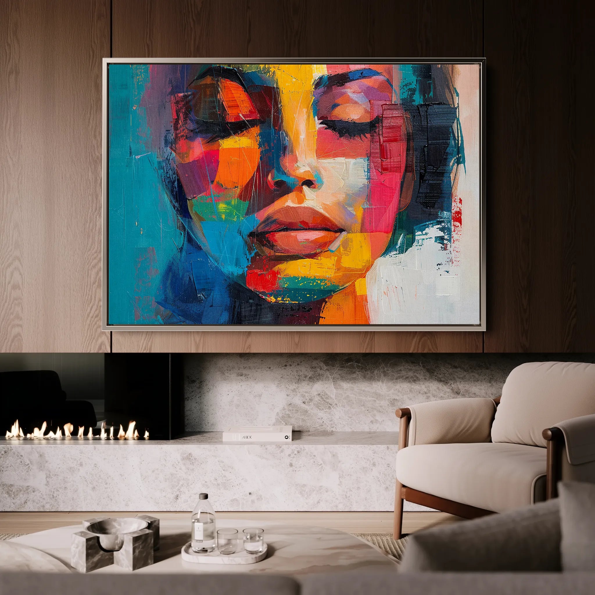 Portrait 014 Canvas Art 18" x 24" / 45 x 60 cm / Black
