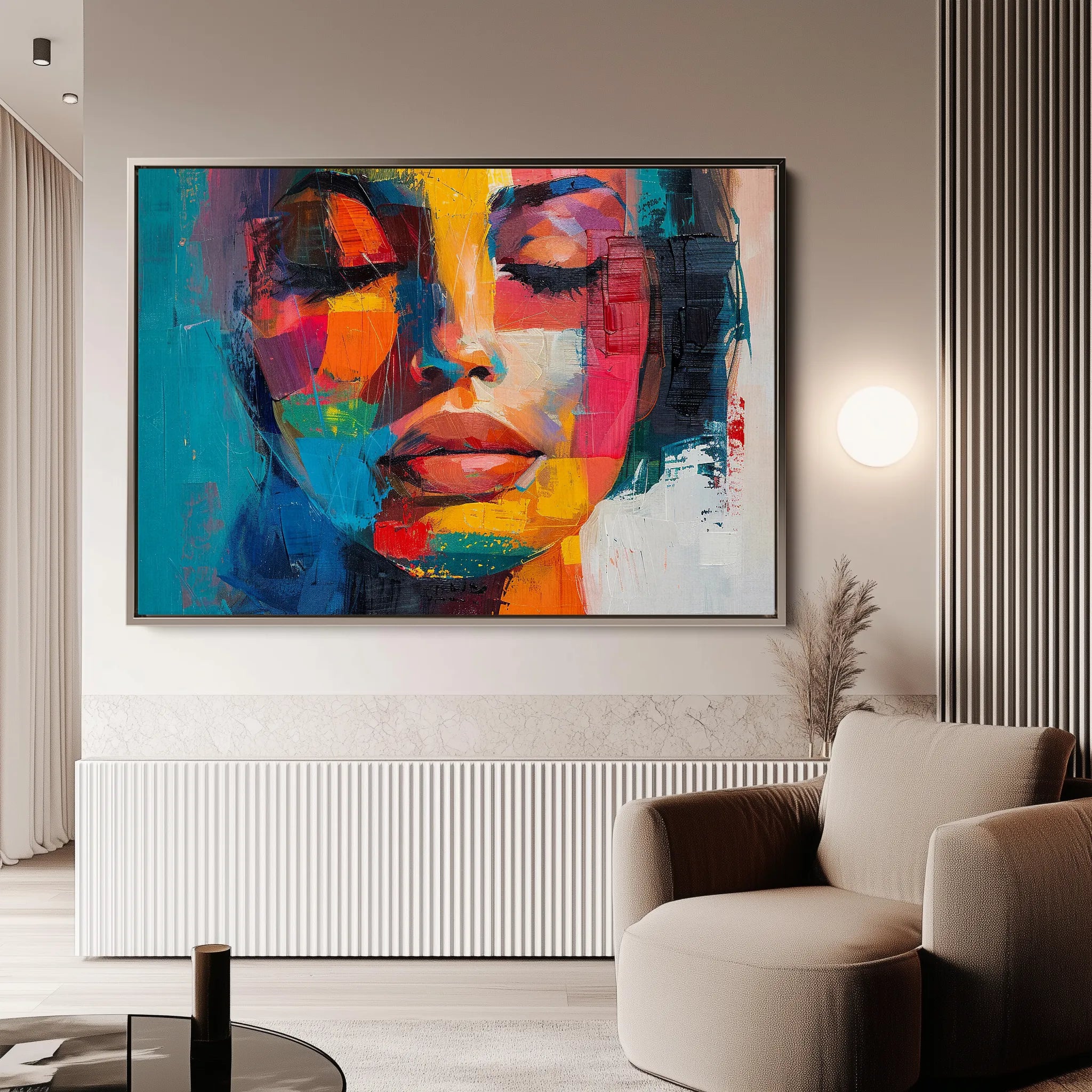 Portrait 014 Canvas Art 18" x 24" / 45 x 60 cm / Black