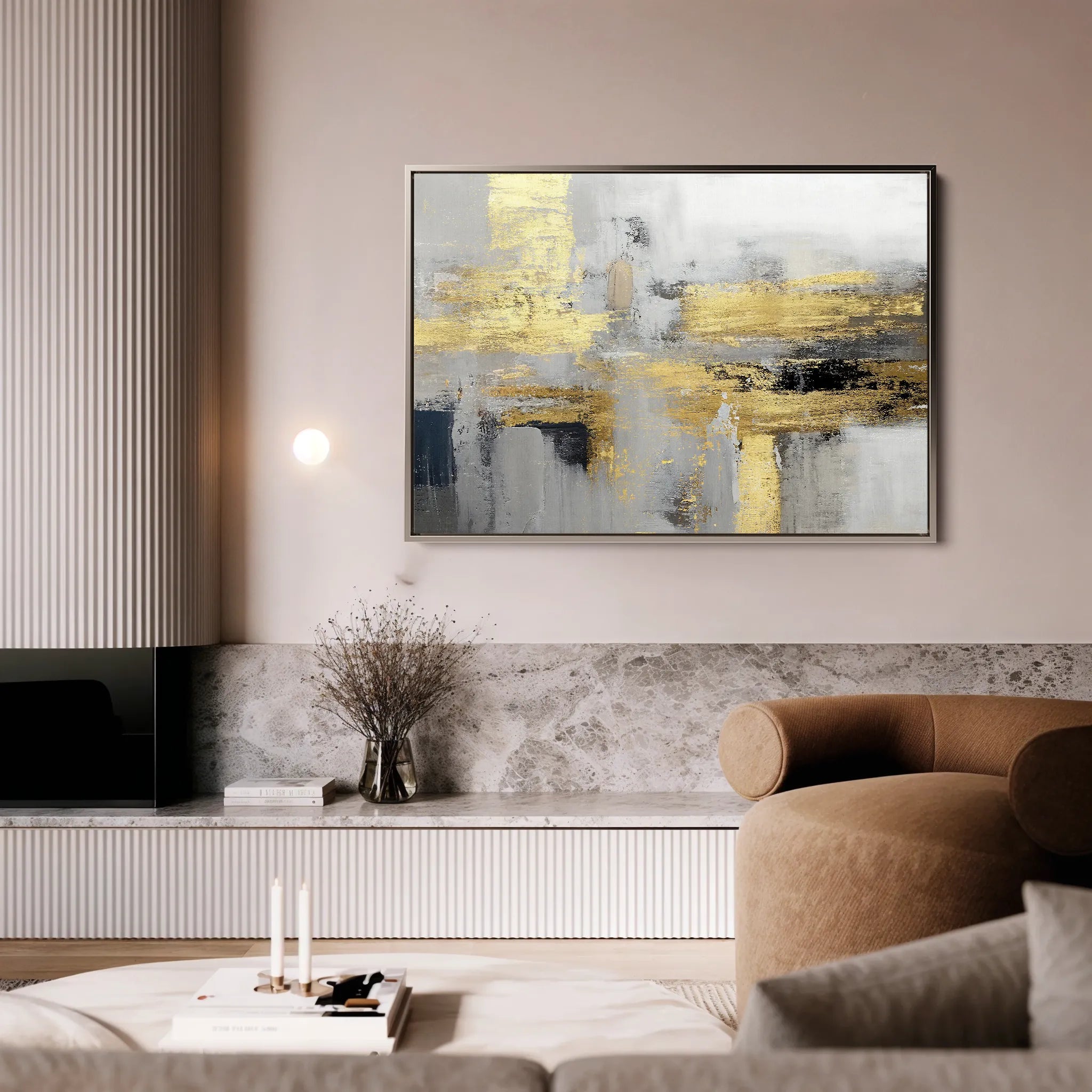 Abstract 015 Canvas Art 18" x 24" / 45 x 60 cm / Black