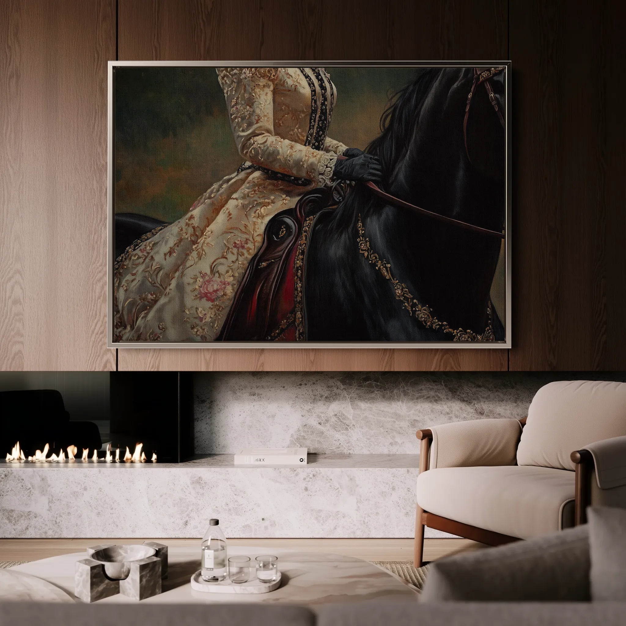 Classic 015 Canvas Art 18" x 24" / 45 x 60 cm / Black
