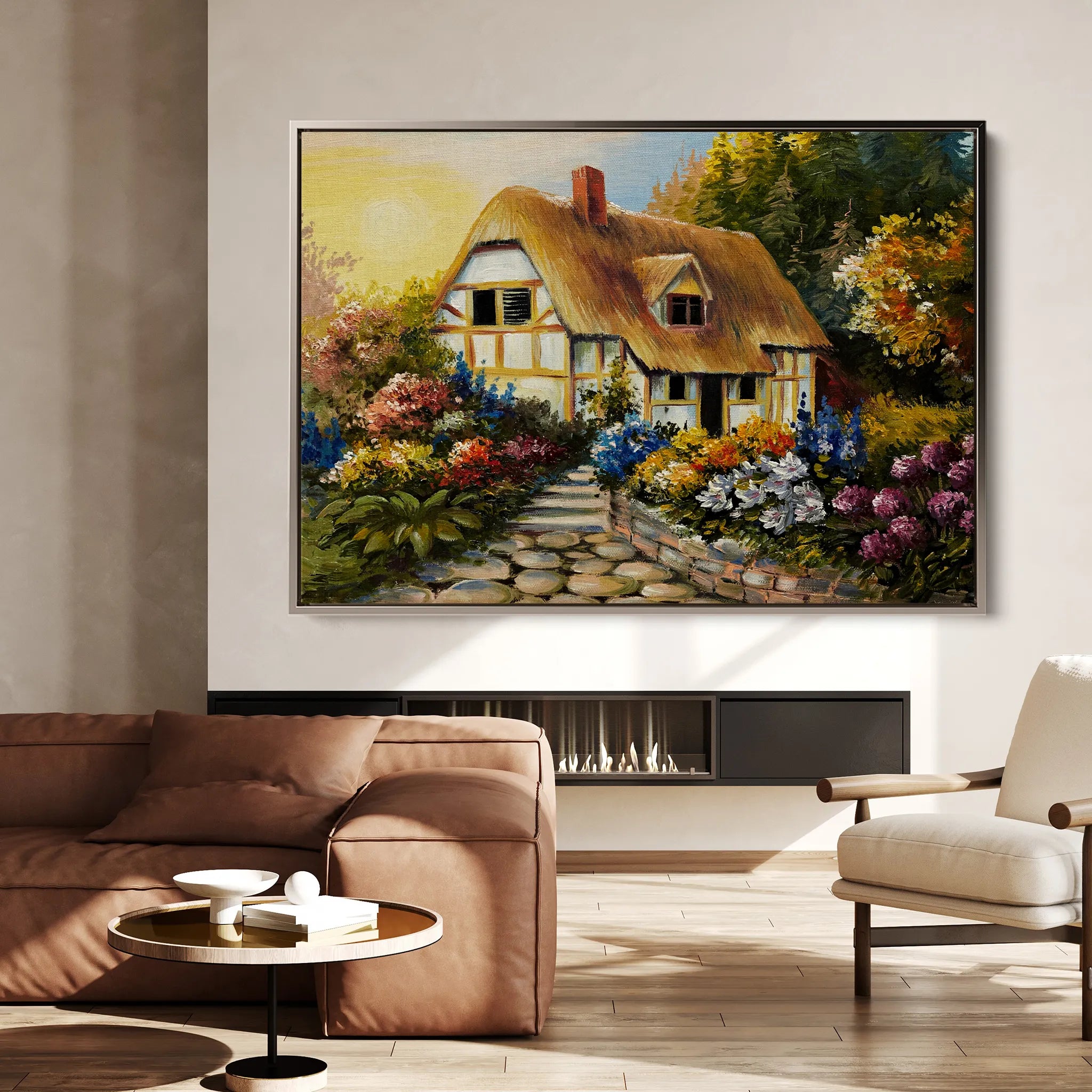 Landscape 015 Canvas Art 18" x 24" / 45 x 60 cm / Black