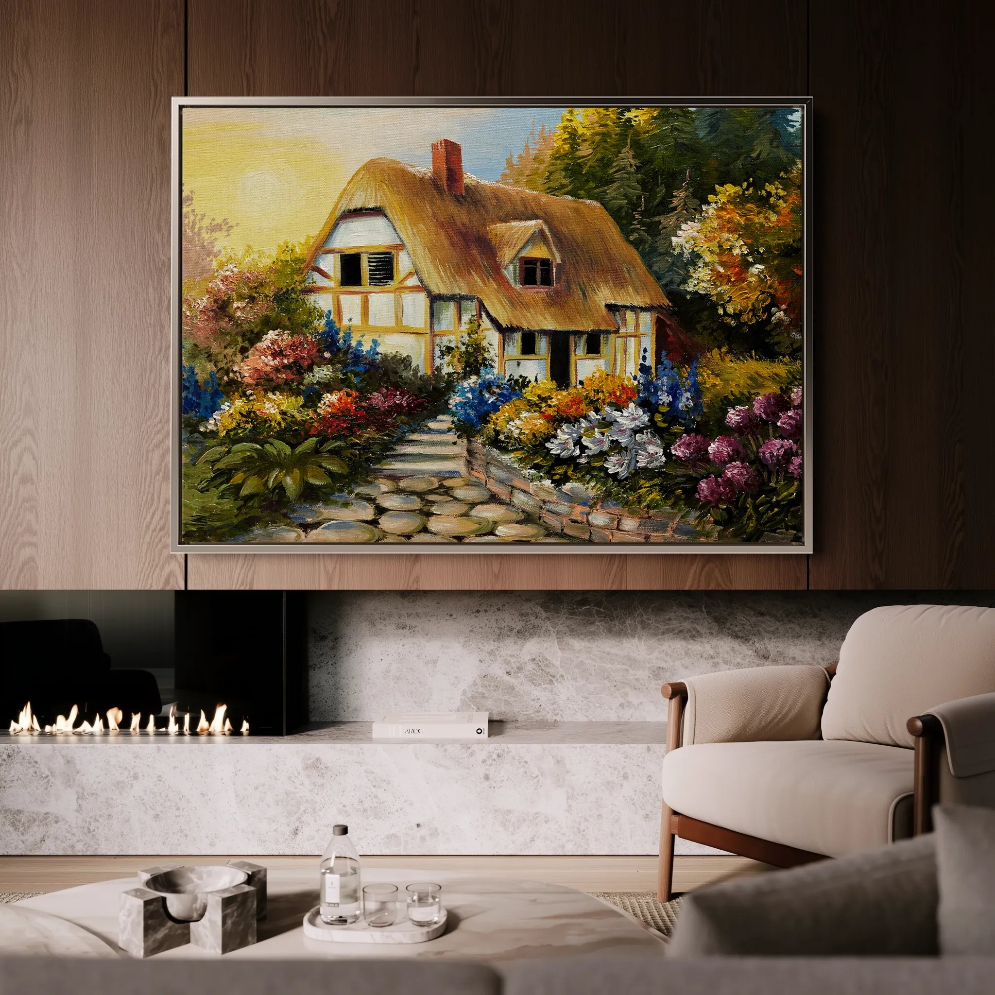 Landscape 015 Canvas Art 18" x 24" / 45 x 60 cm / Black