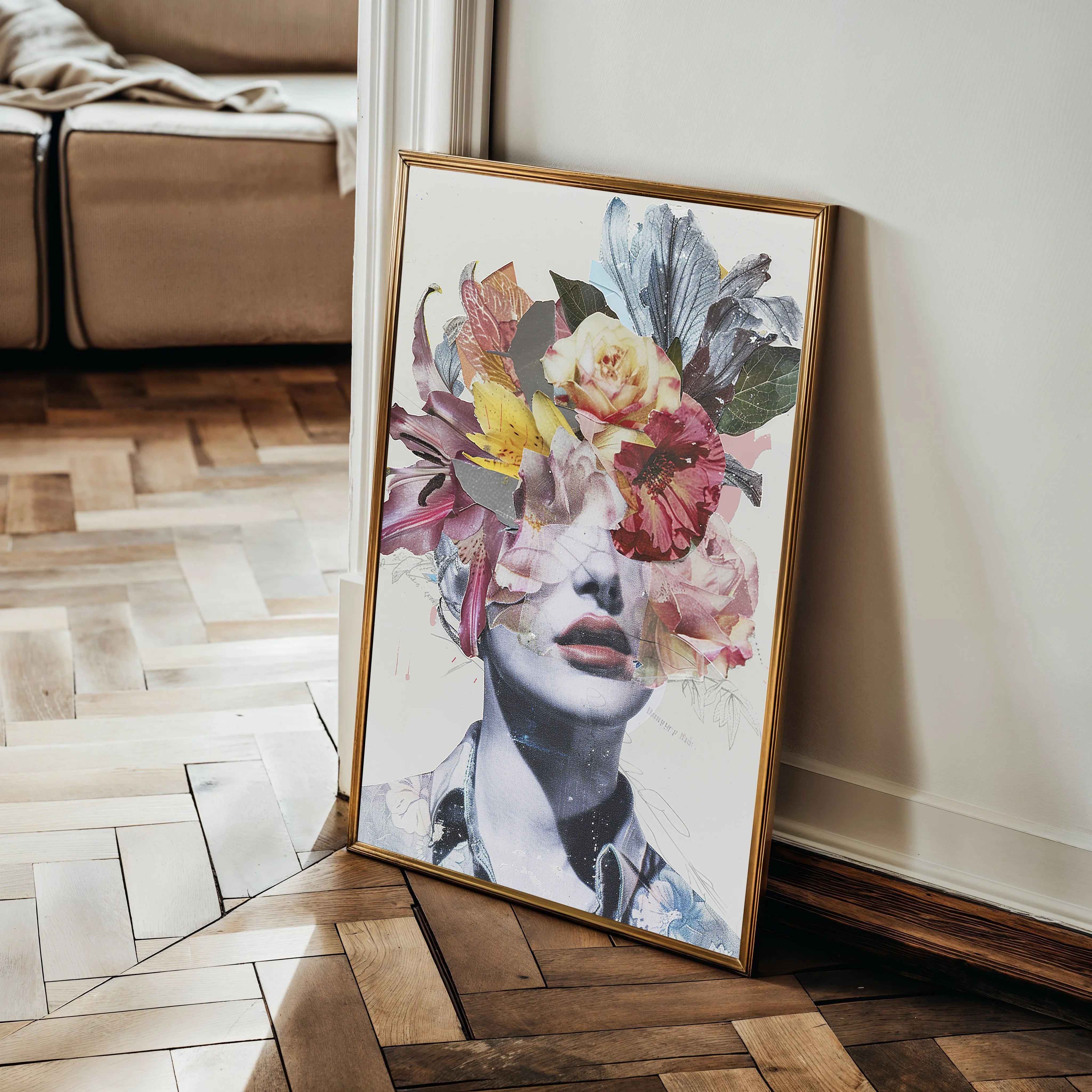 Portrait 015 Canvas Art 18" x 24" / 45 x 60 cm / Black