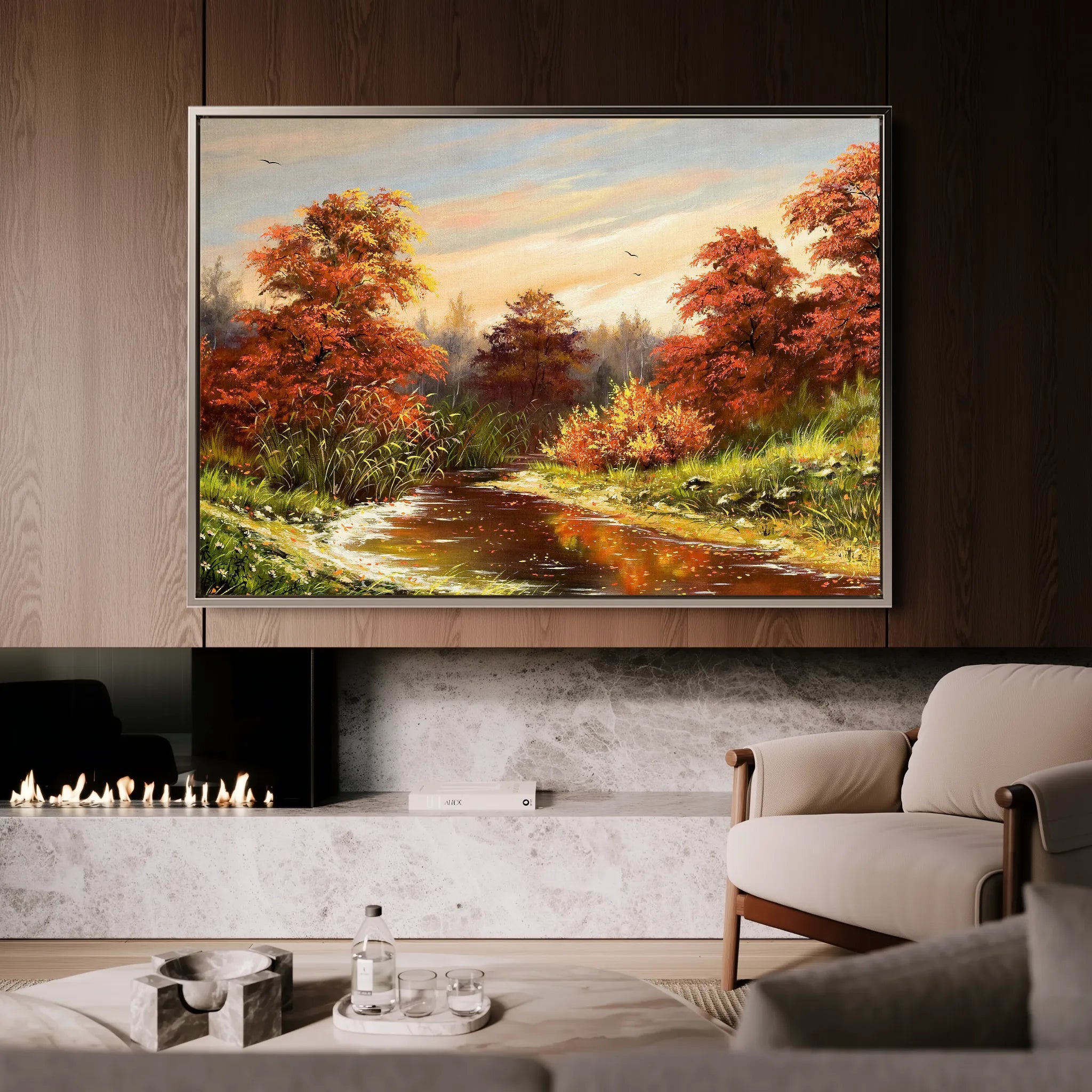 Landscape 016 Canvas Art 18" x 24" / 45 x 60 cm / Black