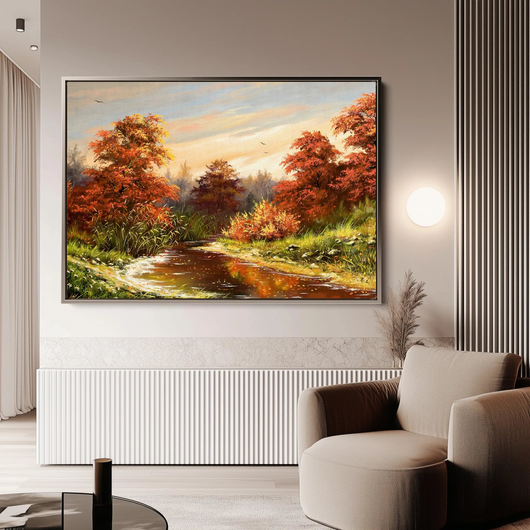 Landscape 016 Canvas Art 18" x 24" / 45 x 60 cm / Black
