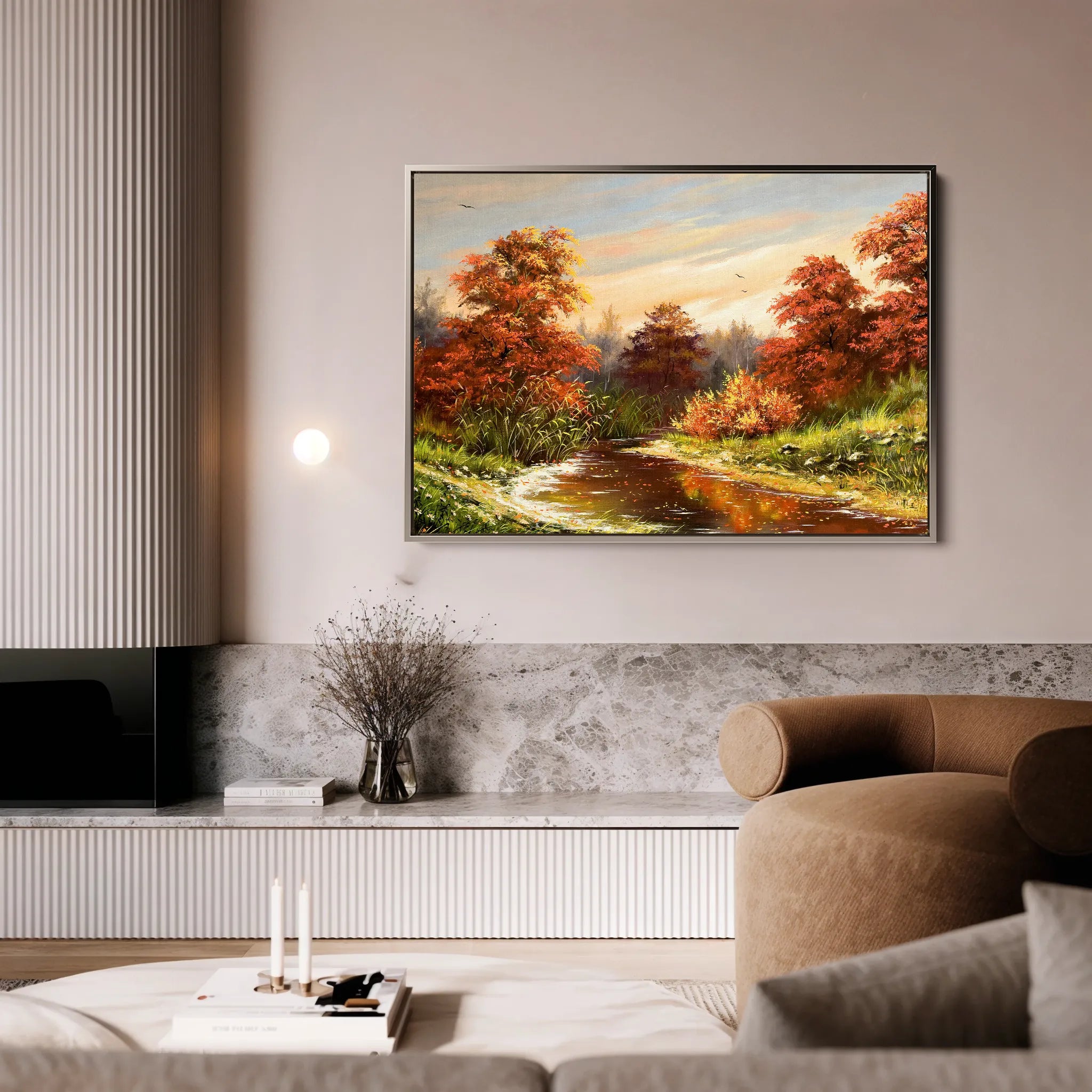 Landscape 016 Canvas Art 18" x 24" / 45 x 60 cm / Black