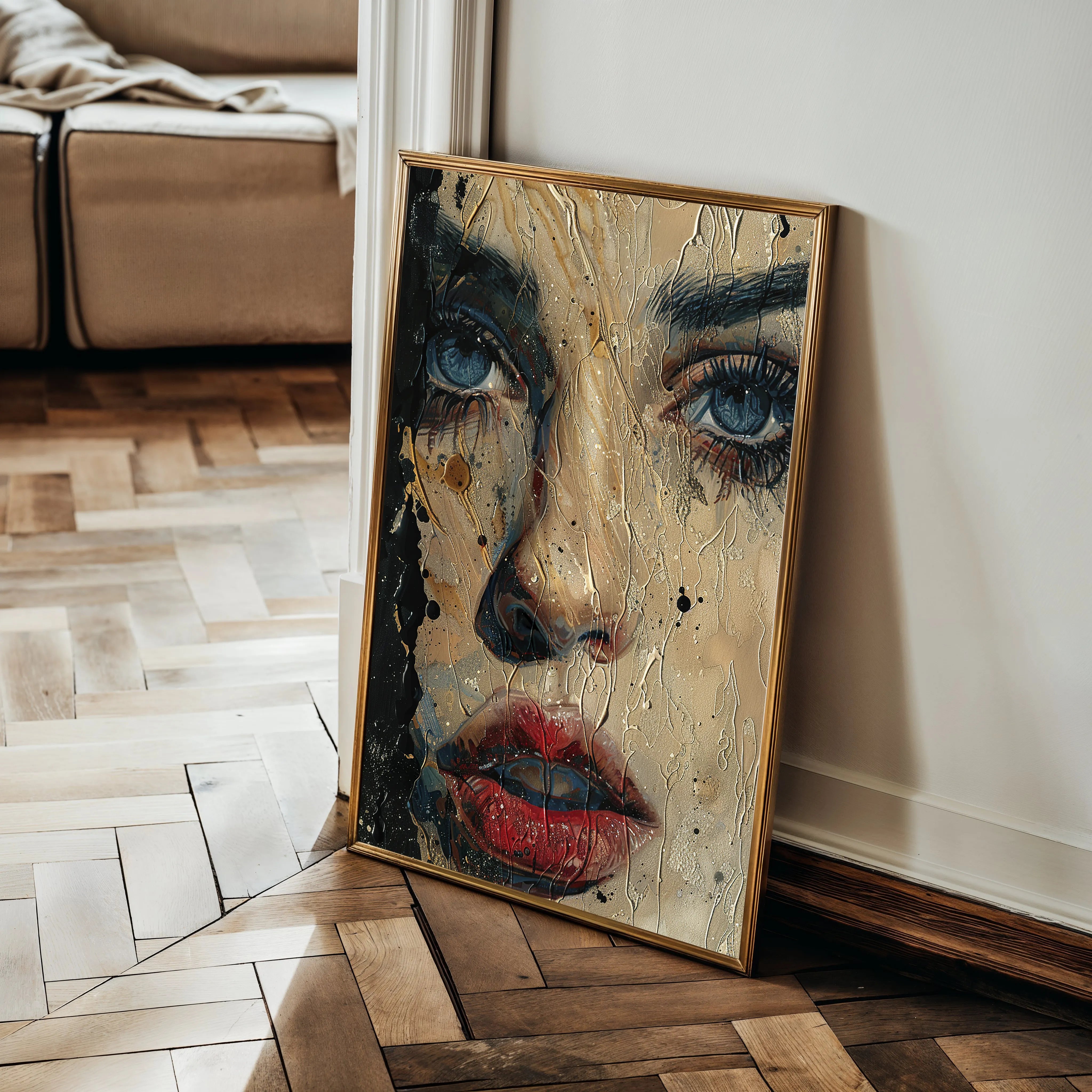 Portrait 016 Canvas Art 18" x 24" / 45 x 60 cm / Black