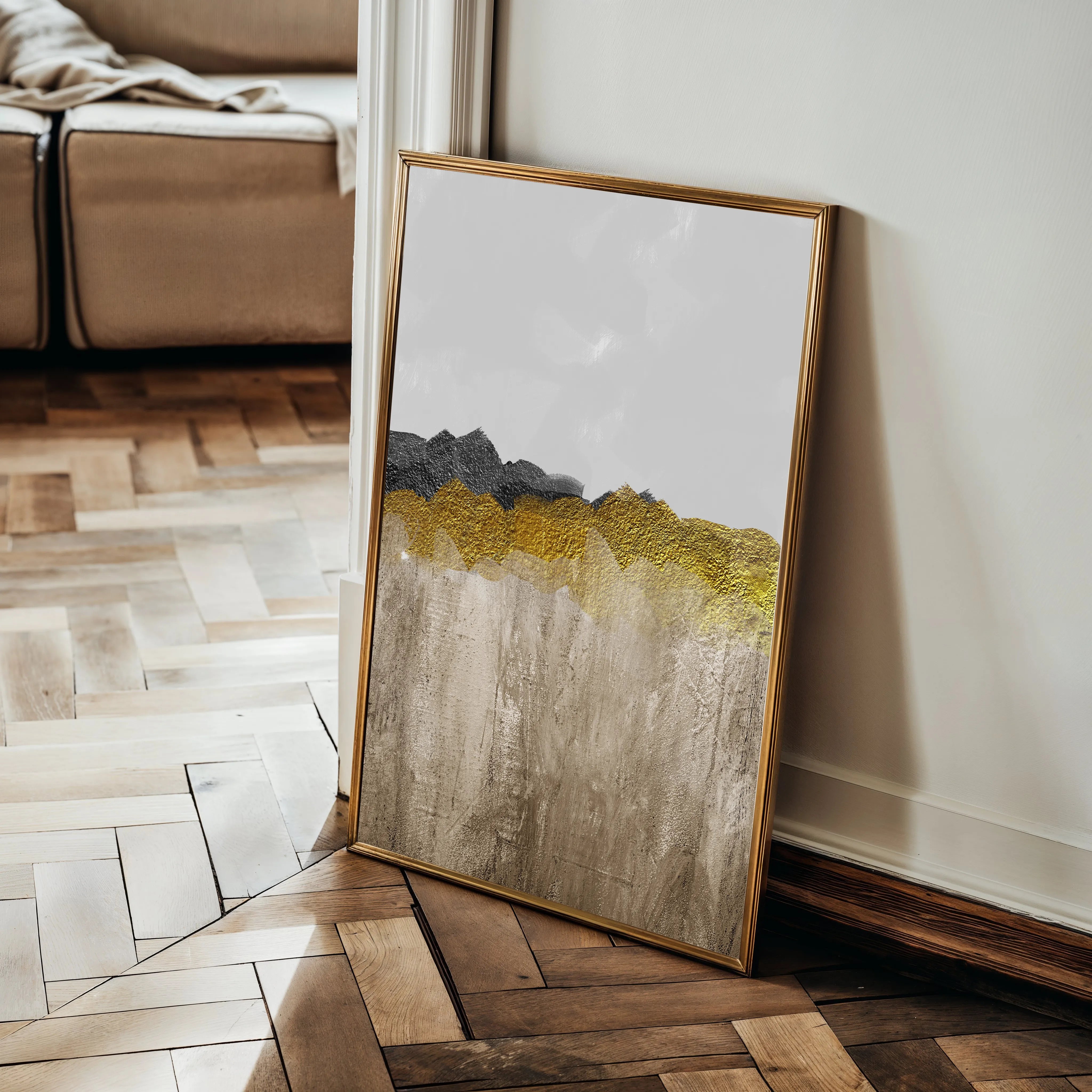 Abstract 017 Canvas Art 18" x 24" / 45 x 60 cm / Black