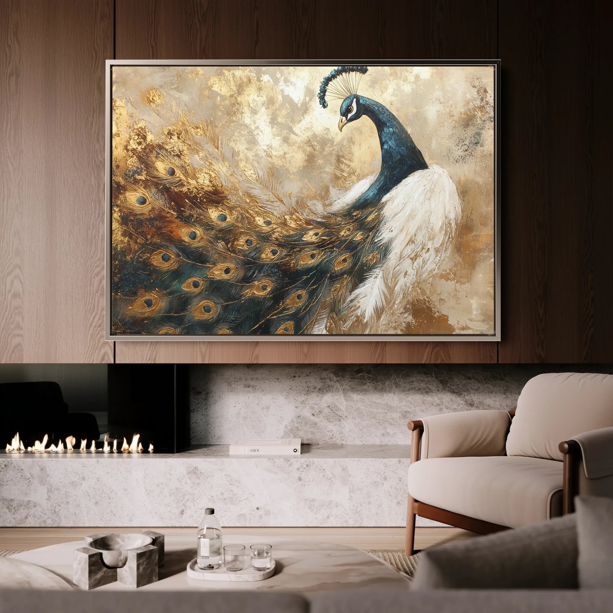Animals 017 Canvas Art 18" x 24" / 45 x 60 cm / Black