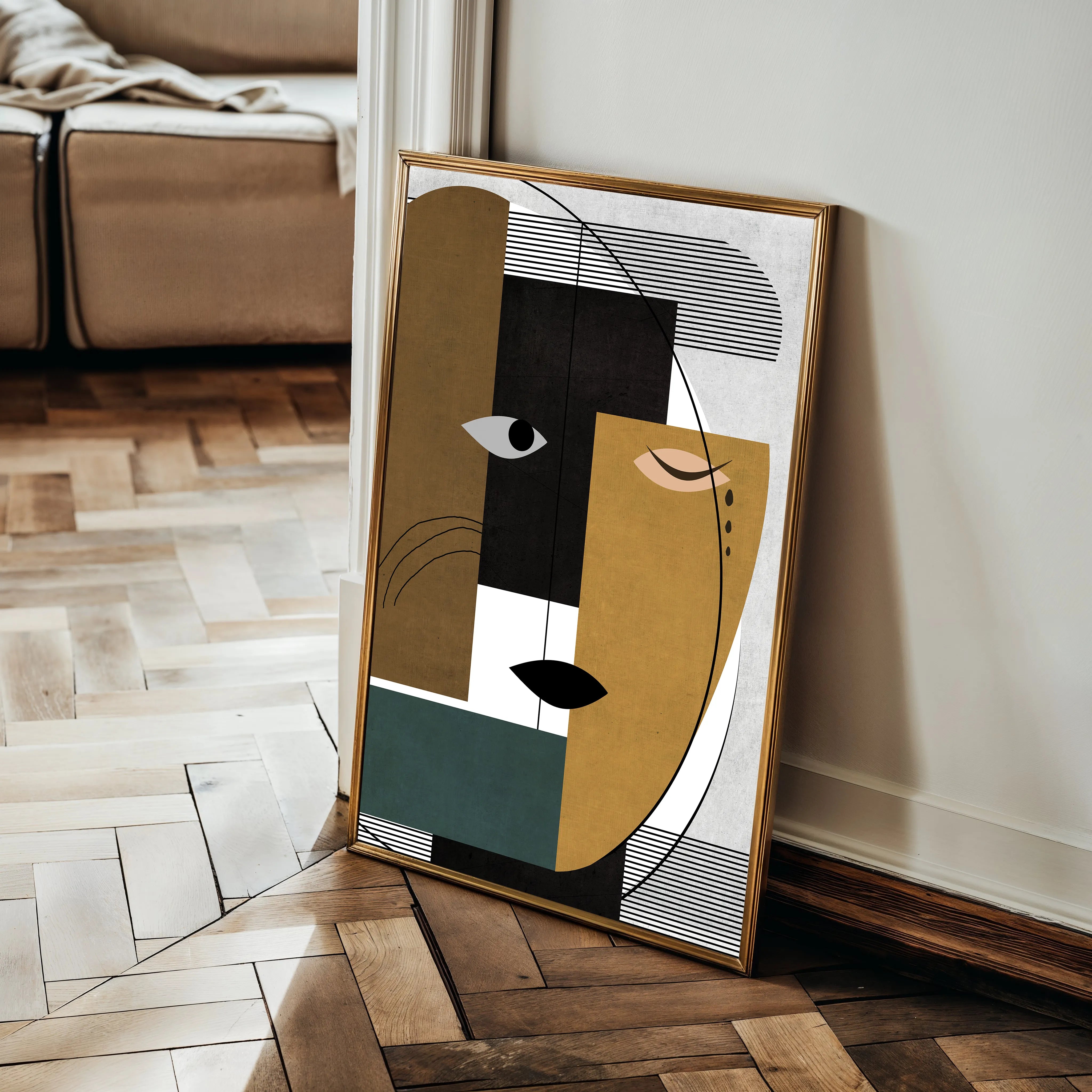 Portrait 017 Canvas Art 18" x 24" / 45 x 60 cm / Black
