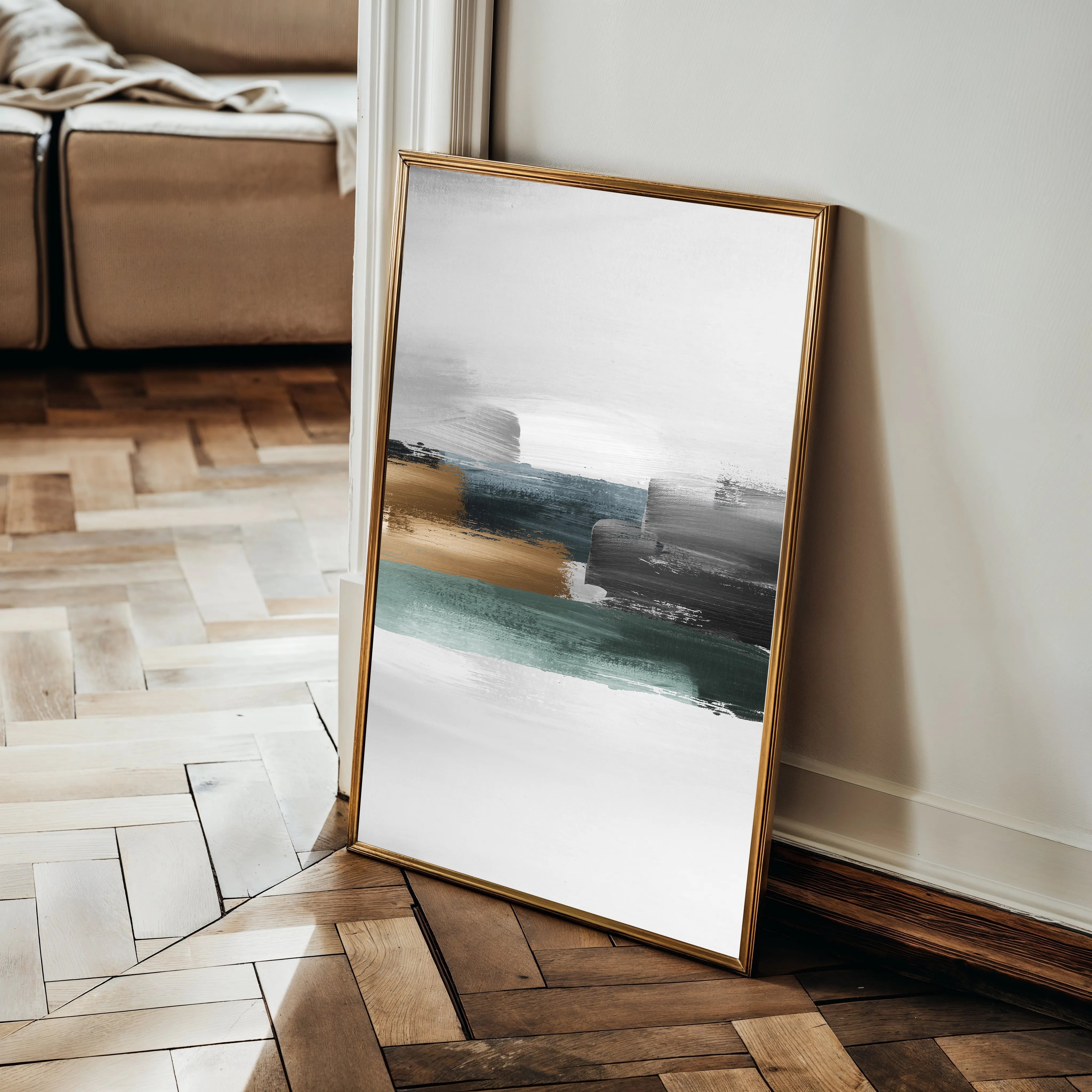 Abstract 018 Canvas Art 18" x 24" / 45 x 60 cm / Black