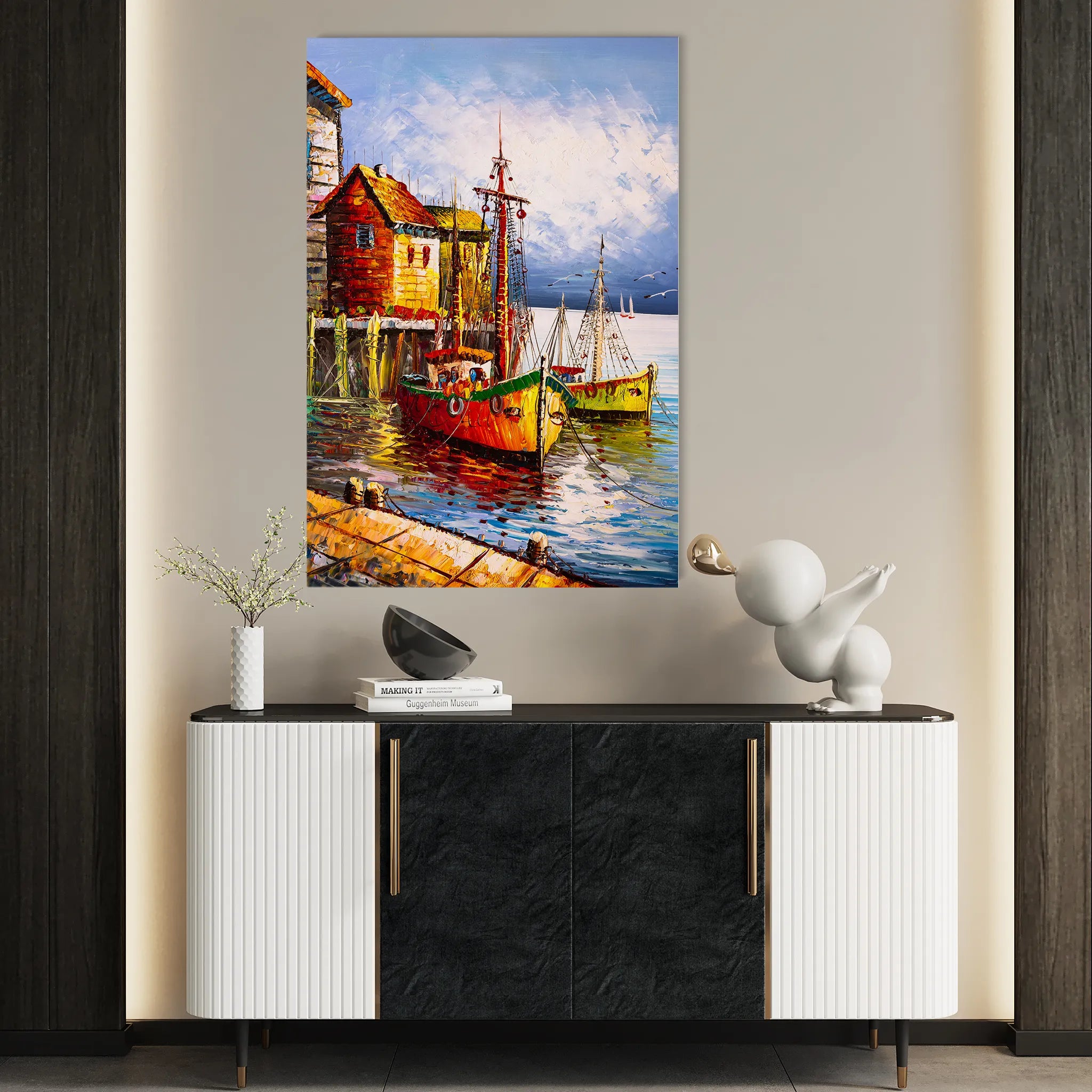 Landscape 018 Canvas Art 18" x 24" / 45 x 60 cm / Black