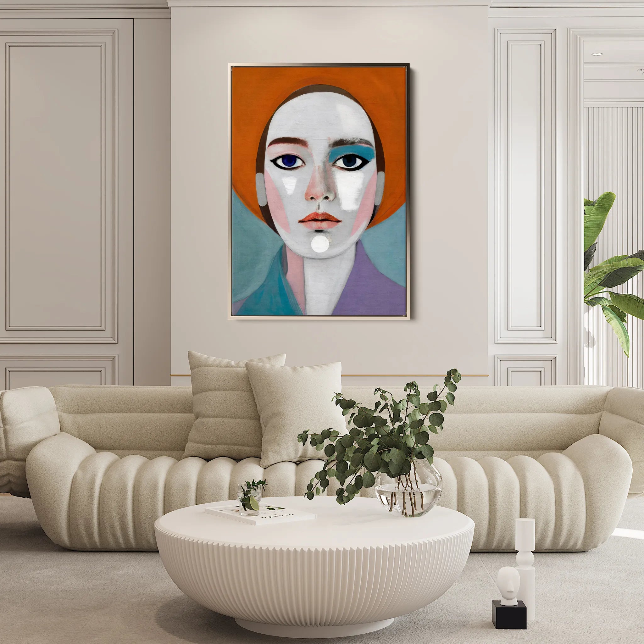 Portrait 018 Canvas Art 18" x 24" / 45 x 60 cm / Black