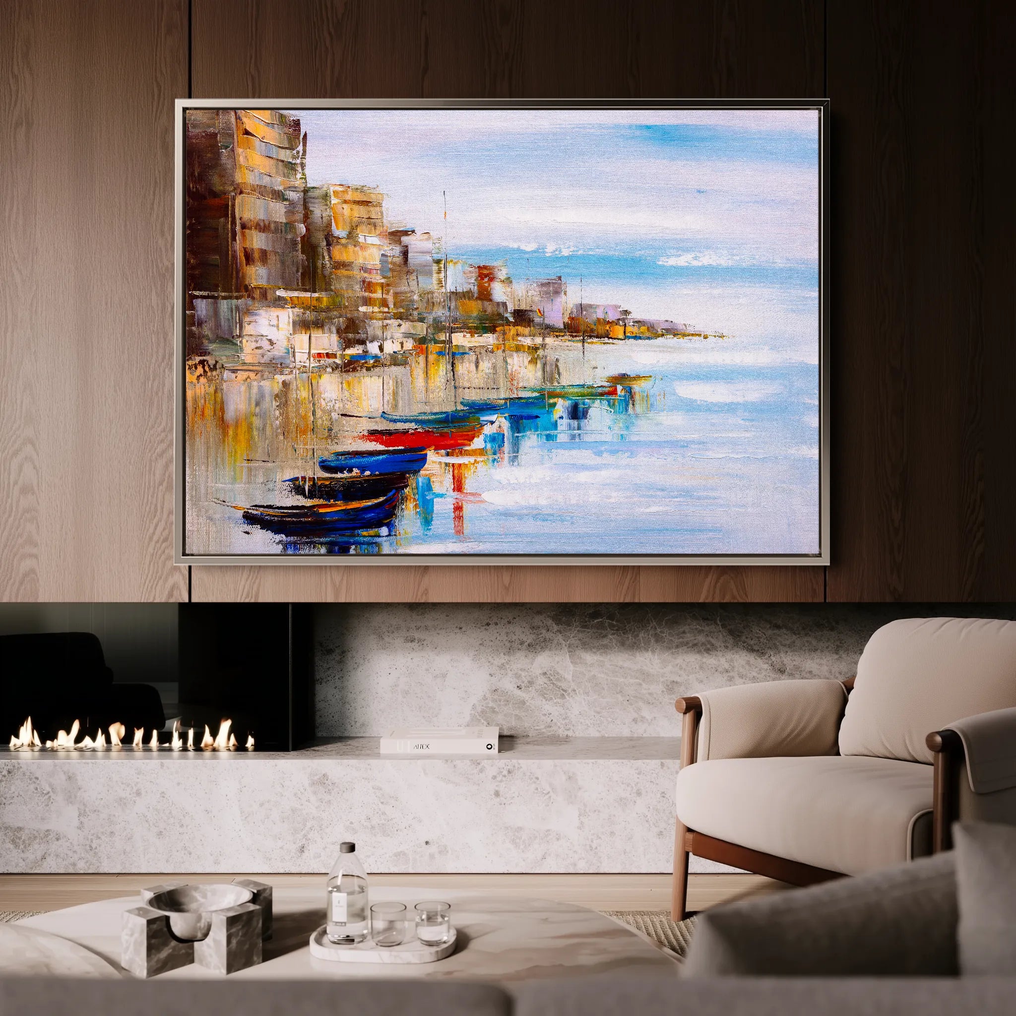 Landscape 020 Canvas Art 18" x 24" / 45 x 60 cm / Black