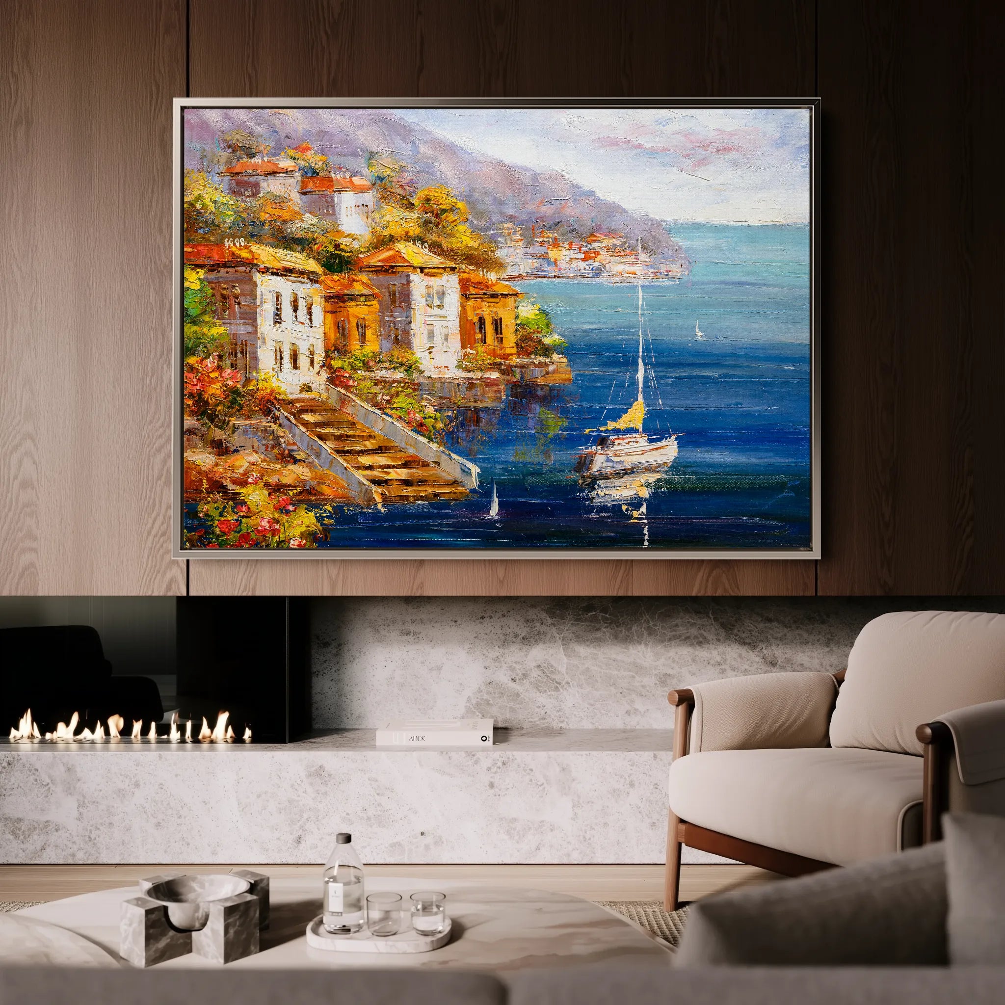Landscape 021 Canvas Art 18" x 24" / 45 x 60 cm / Black
