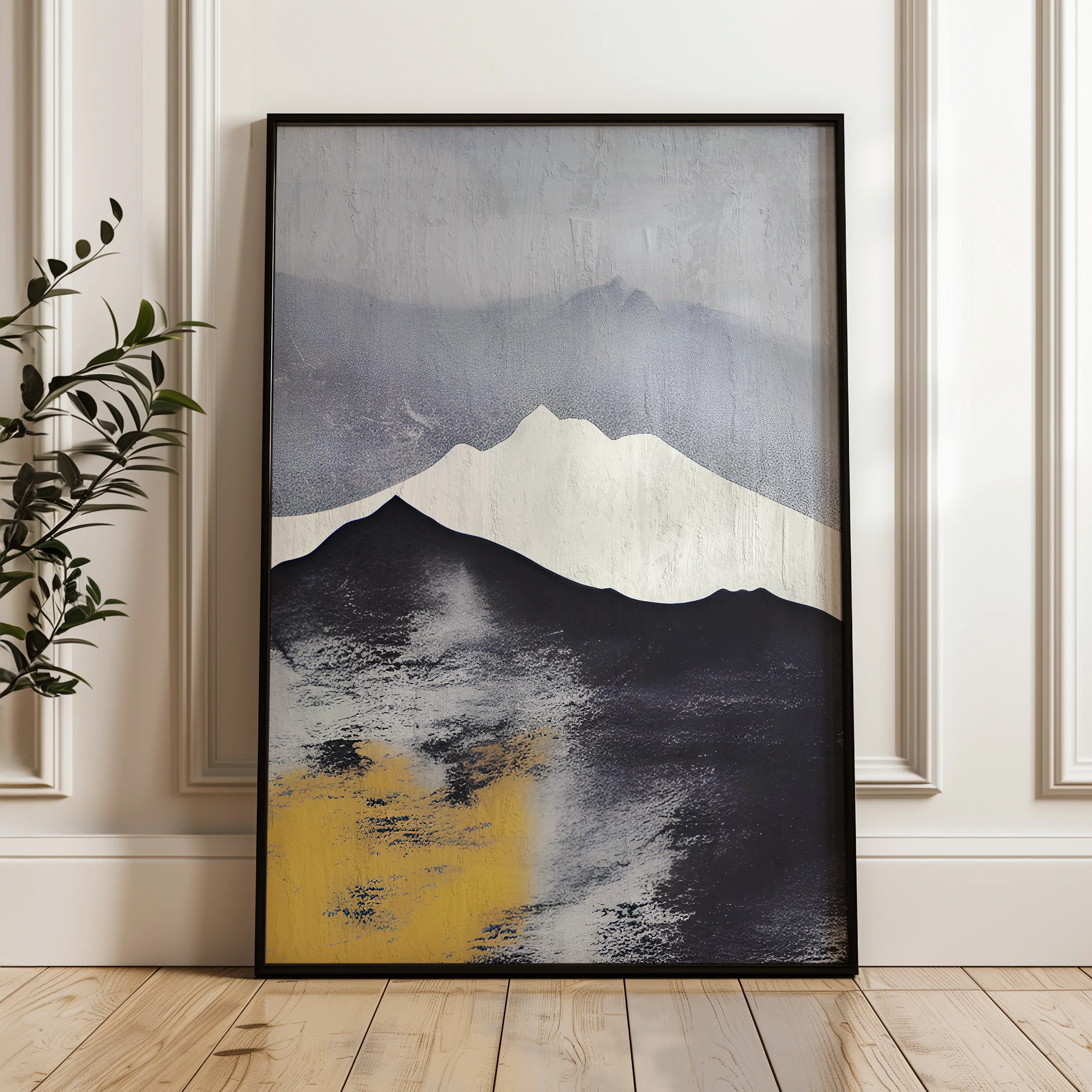 Abstract 022 Canvas Art 18" x 24" / 45 x 60 cm / Black