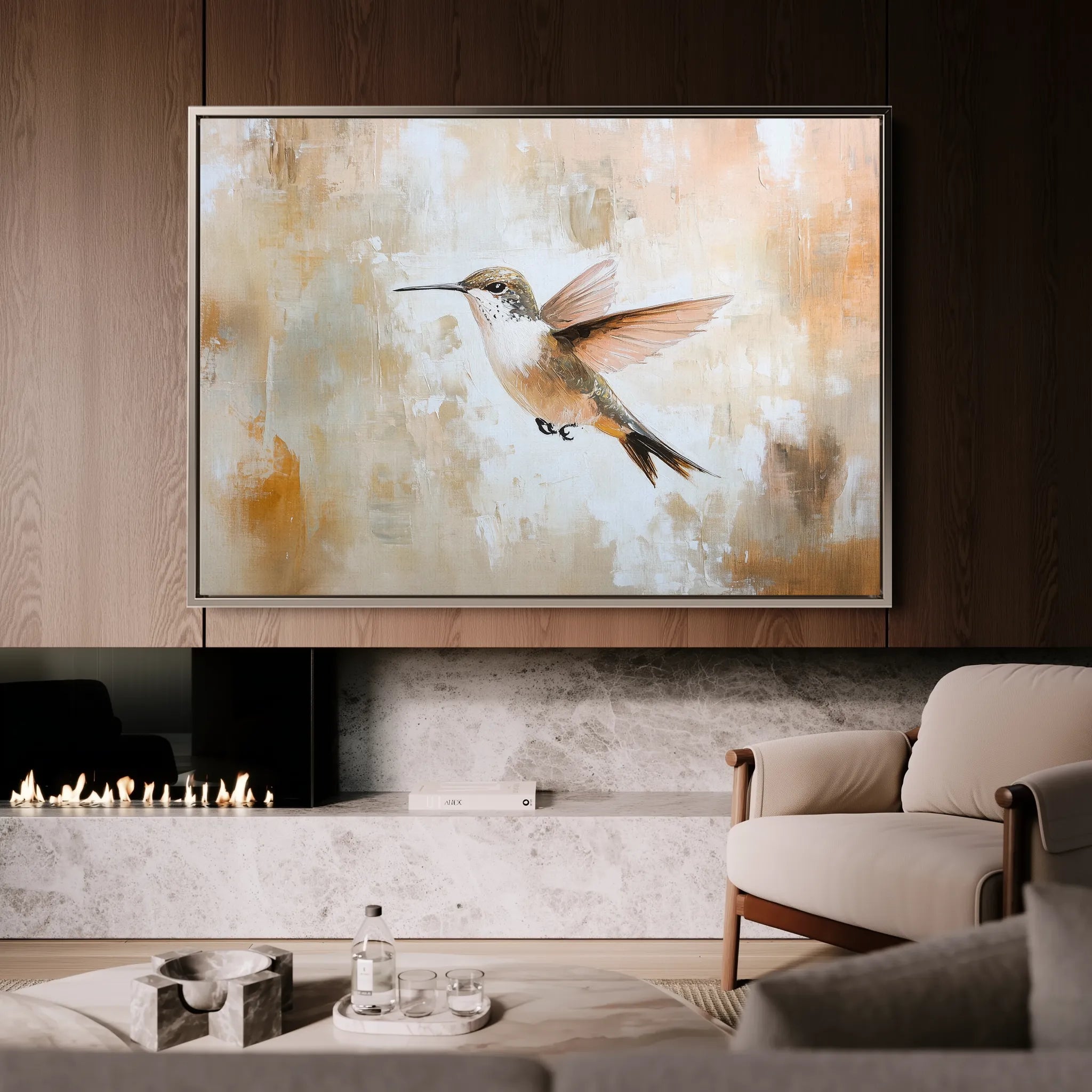 Animals 022 Canvas Art 18" x 24" / 45 x 60 cm / Black