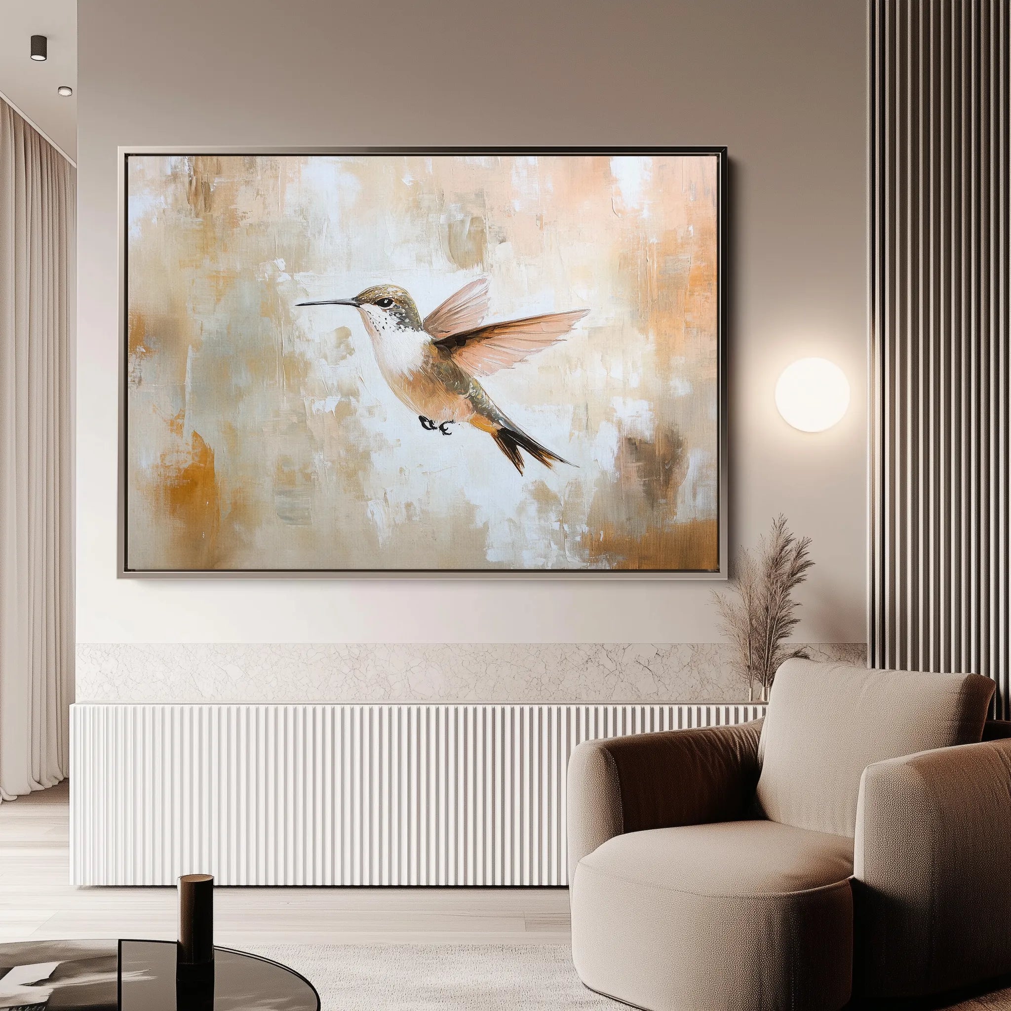 Animals 022 Canvas Art 18" x 24" / 45 x 60 cm / Black