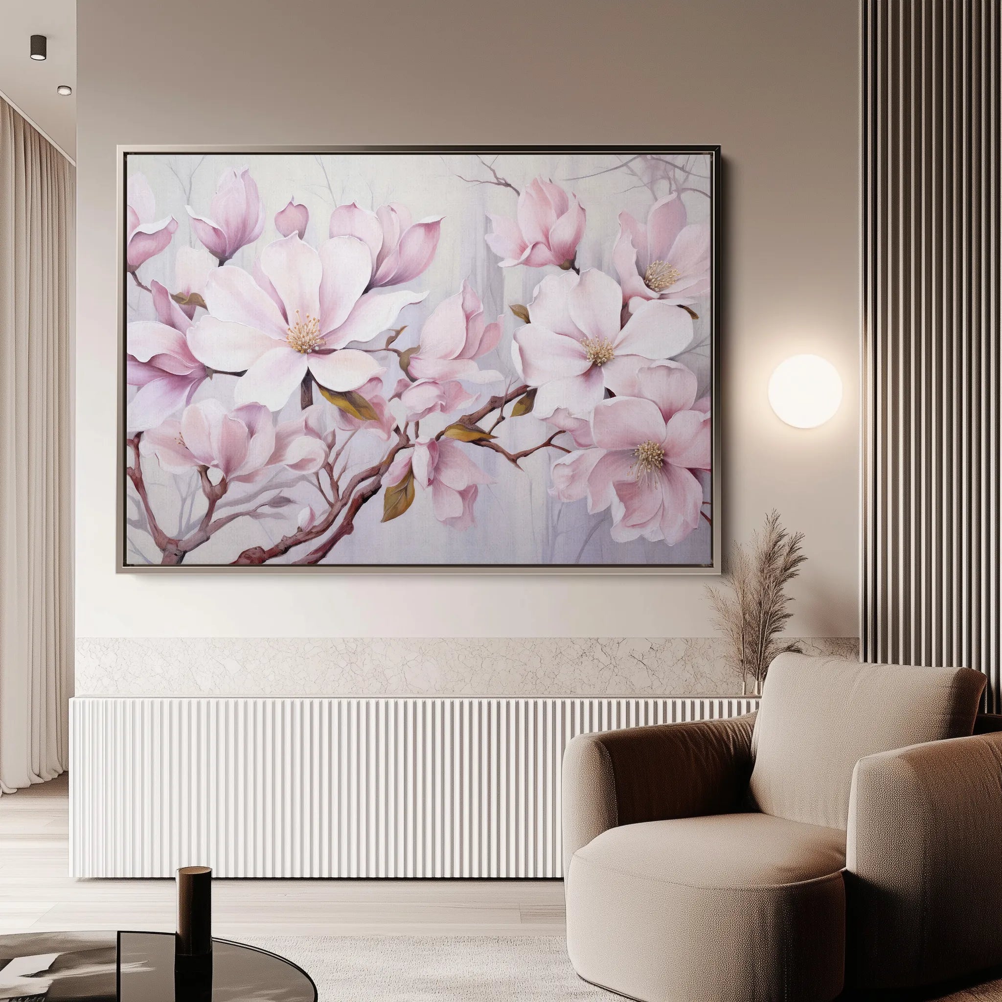Floral 022 Canvas Art 18" x 24" / 45 x 60 cm / Black