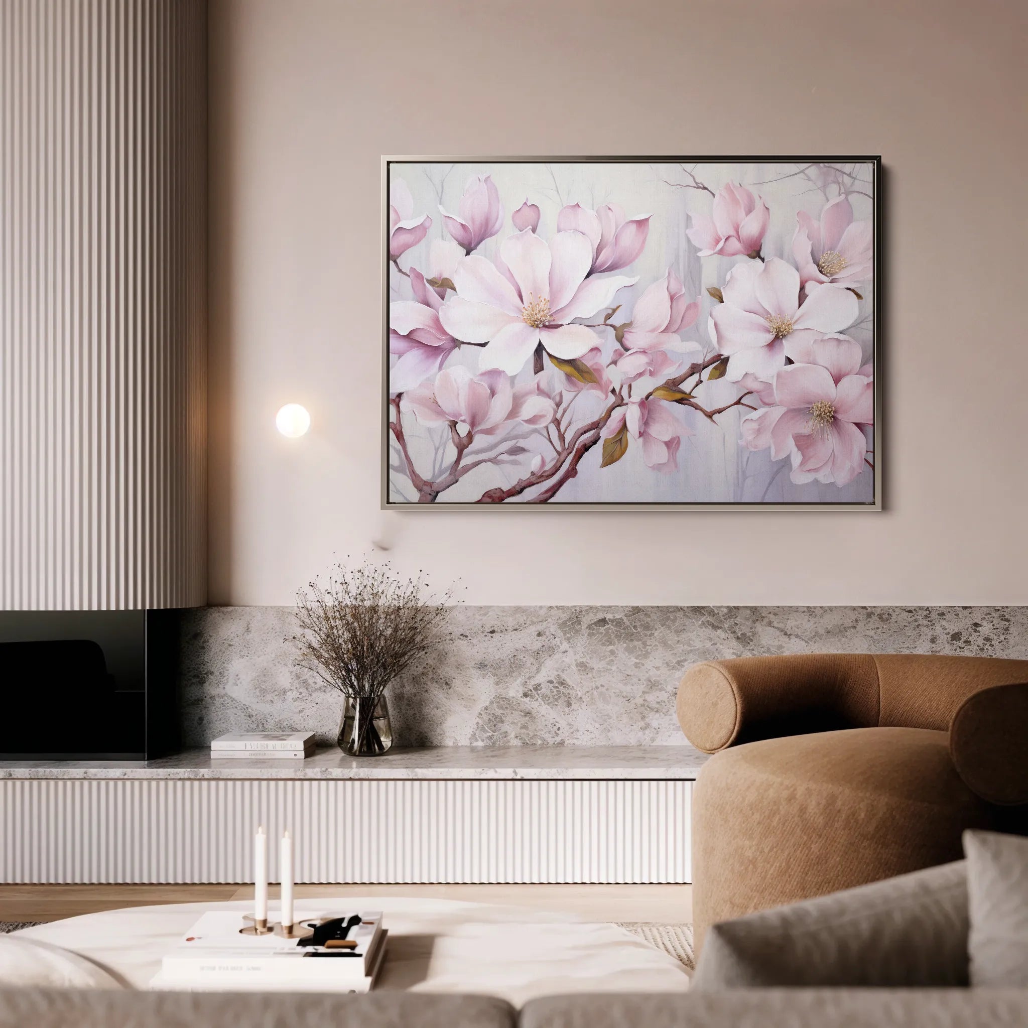Floral 022 Canvas Art 18" x 24" / 45 x 60 cm / Black