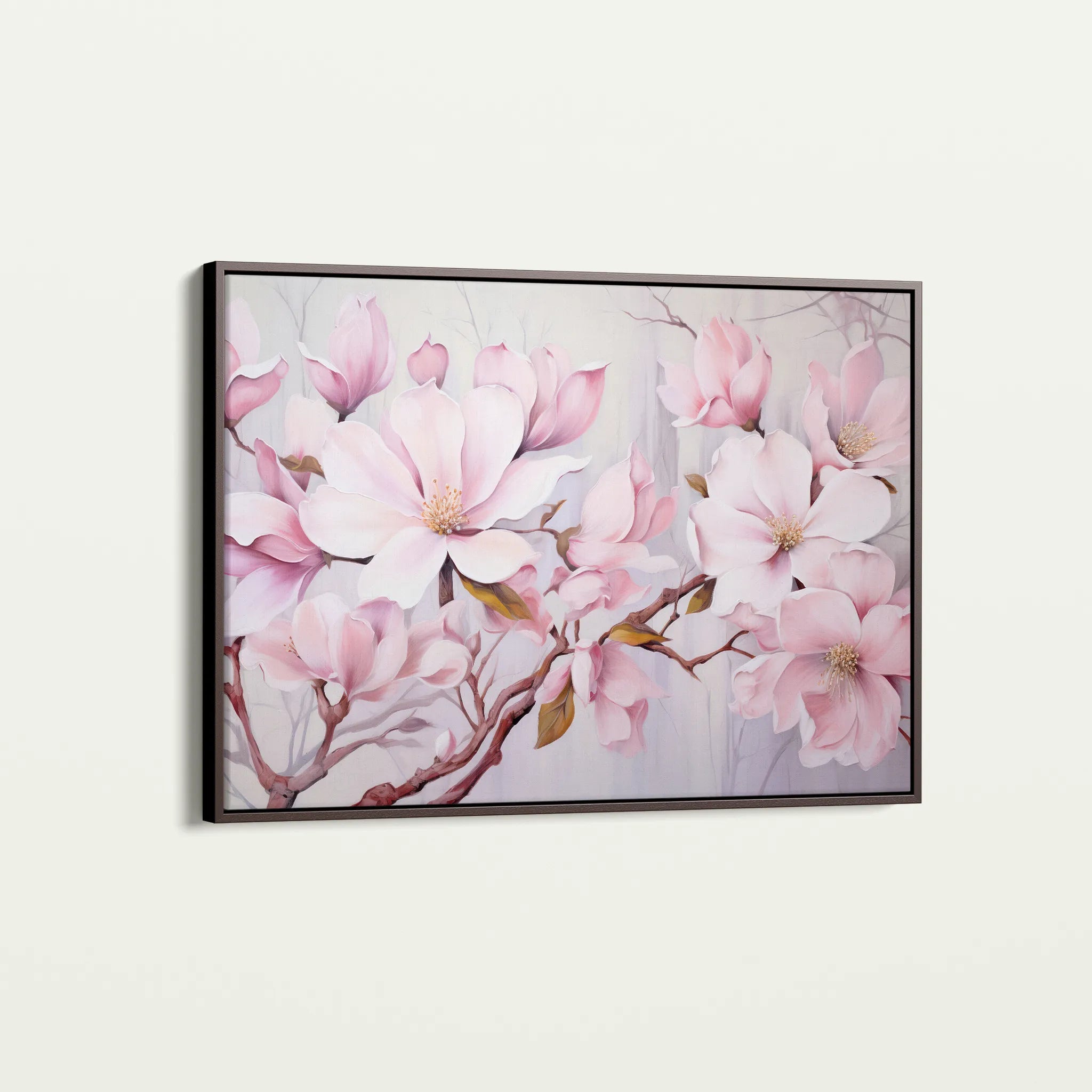 Floral 022 Canvas Art 18" x 24" / 45 x 60 cm / Black