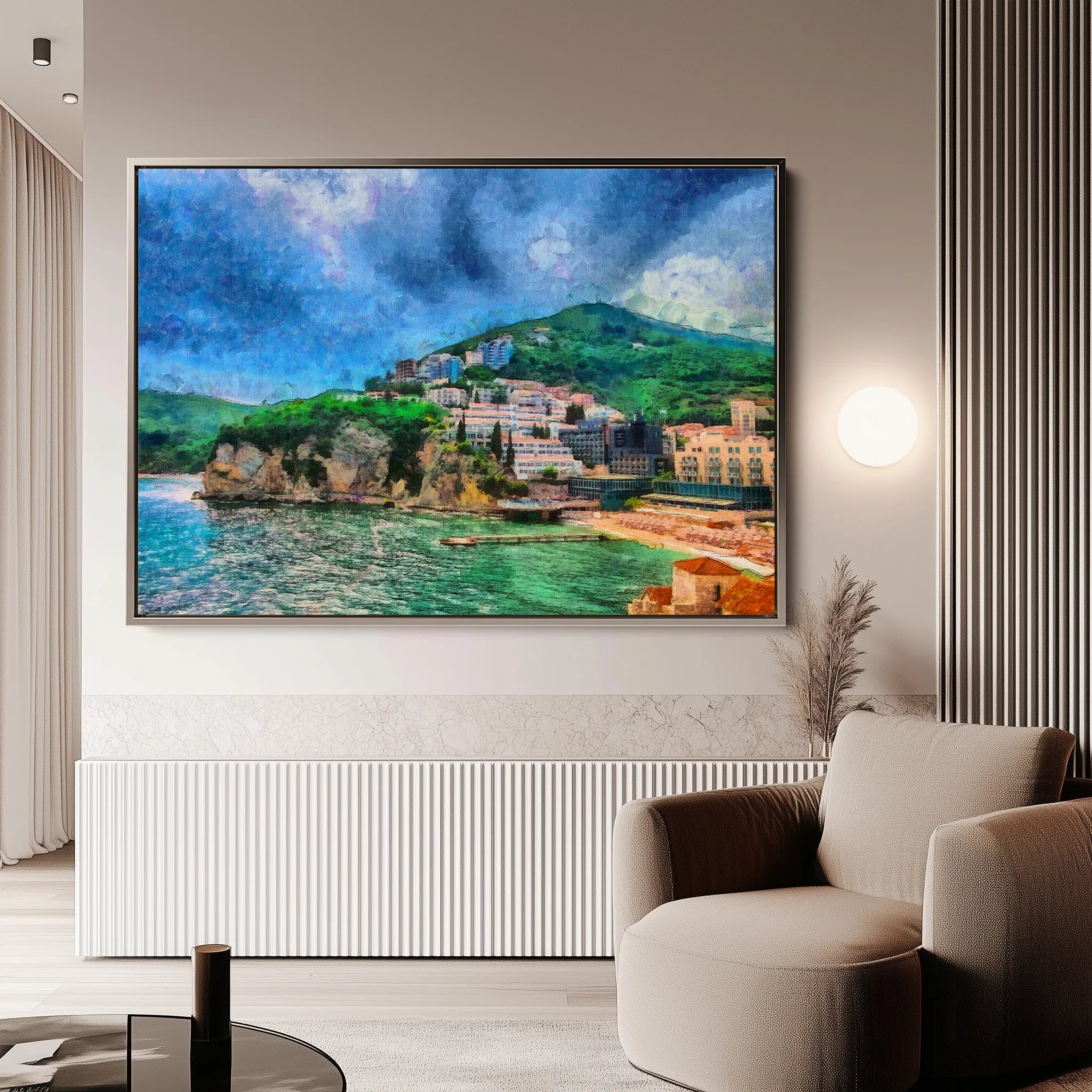 Landscape 022 Canvas Art 18" x 24" / 45 x 60 cm / Black