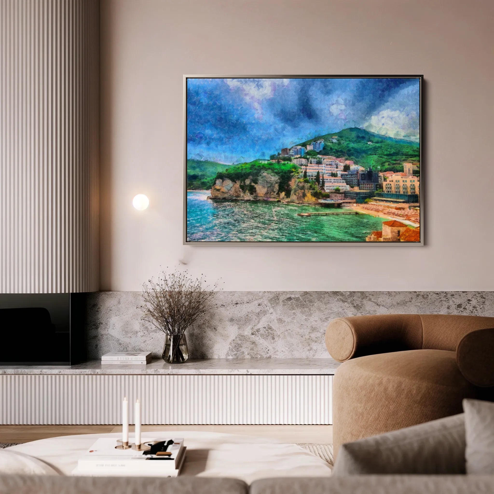 Landscape 022 Canvas Art 18" x 24" / 45 x 60 cm / Black