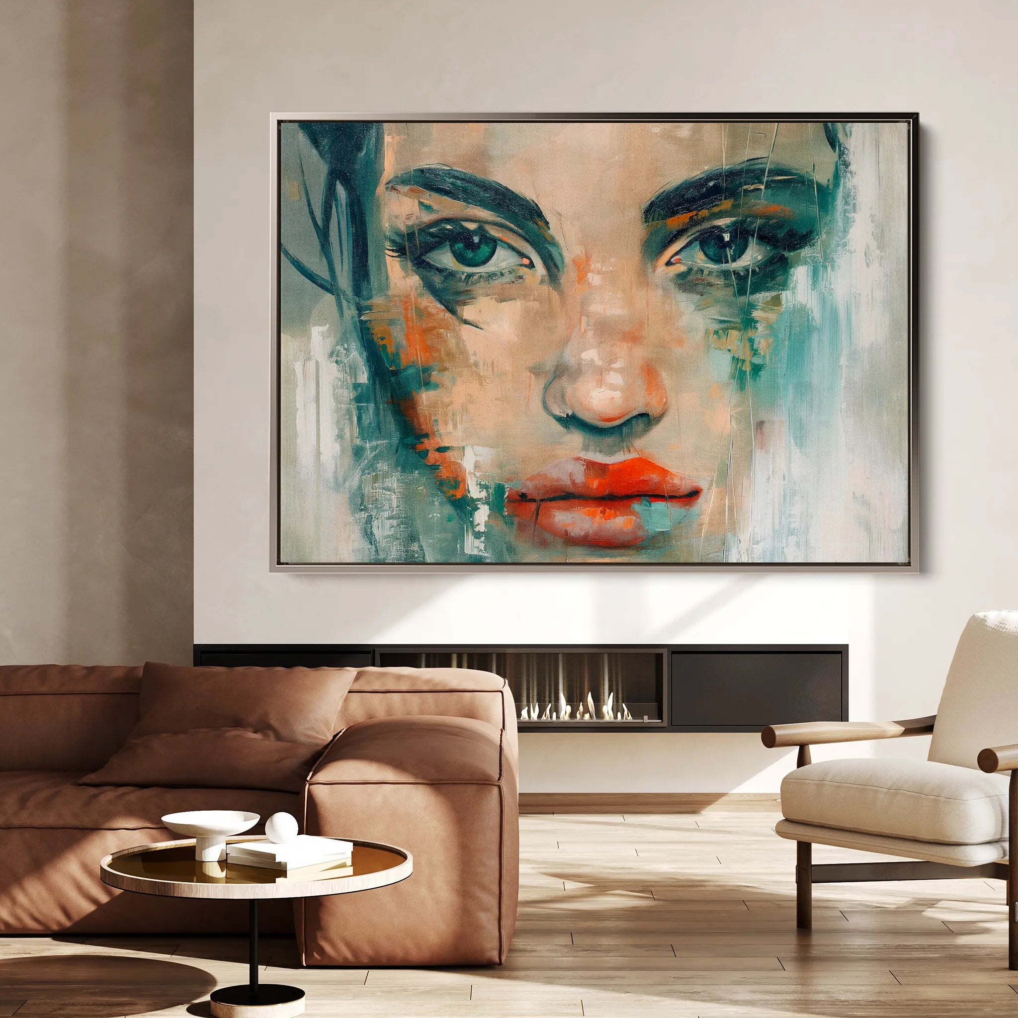 Portrait 022 Canvas Art 18" x 24" / 45 x 60 cm / Black