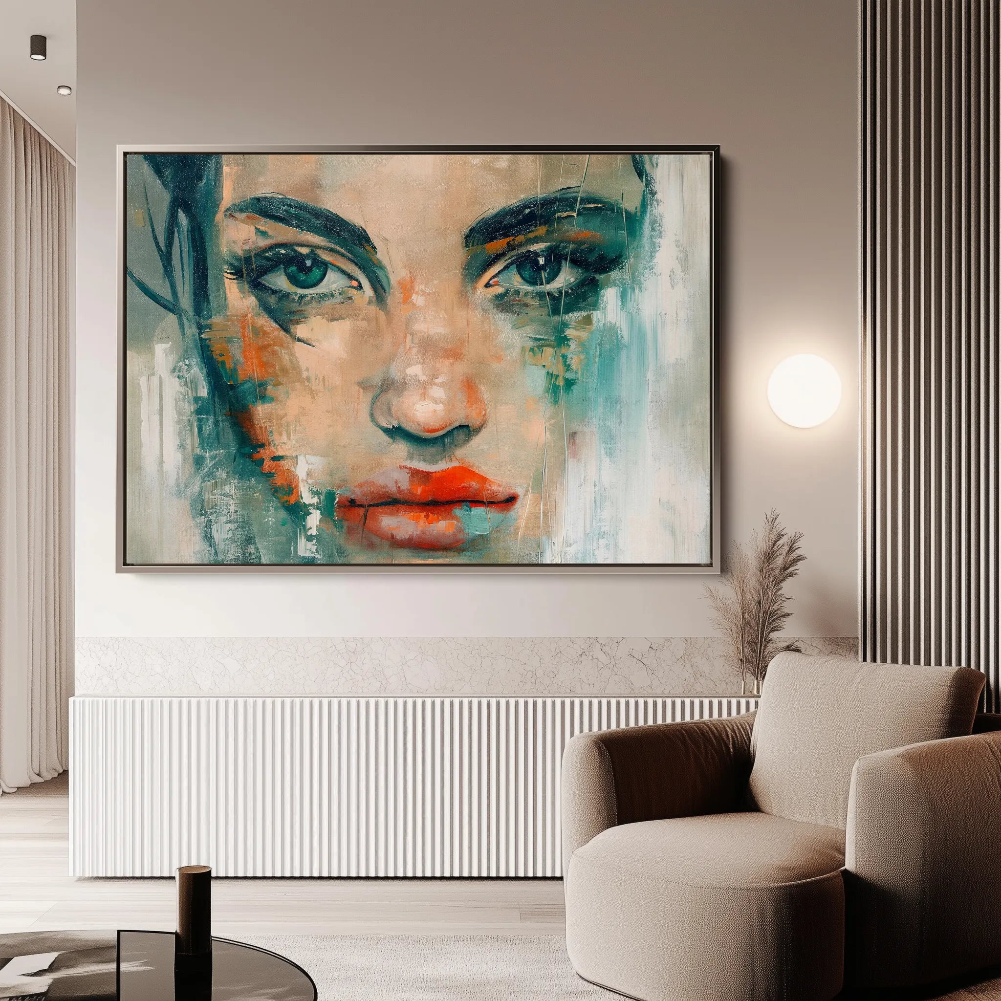 Portrait 022 Canvas Art 18" x 24" / 45 x 60 cm / Black