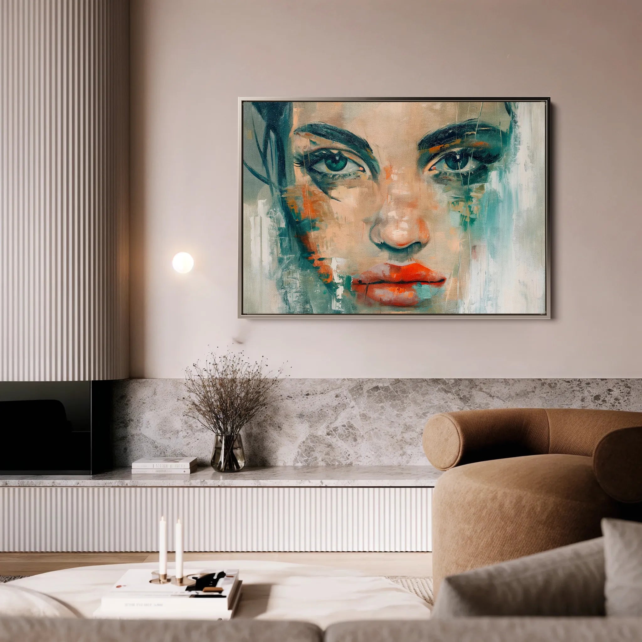 Portrait 022 Canvas Art 18" x 24" / 45 x 60 cm / Black
