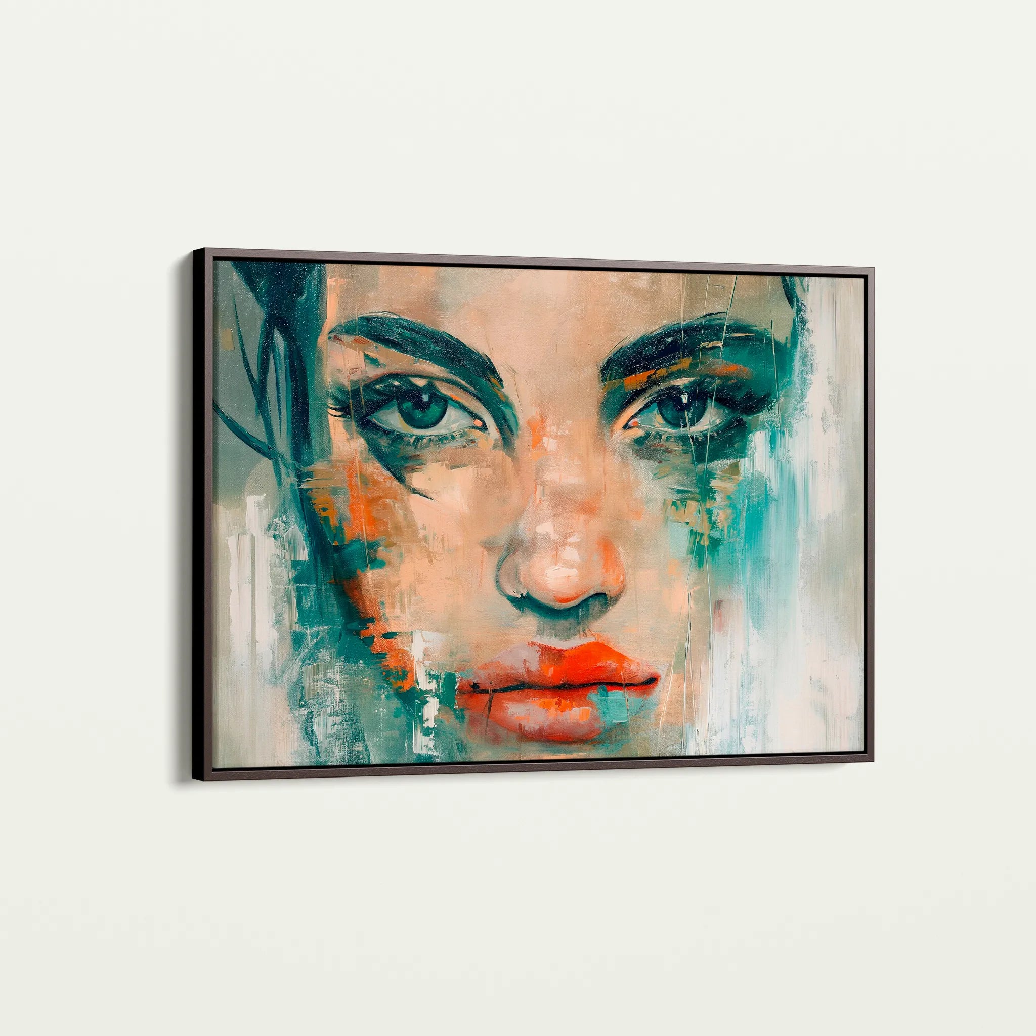 Portrait 022 Canvas Art 18" x 24" / 45 x 60 cm / Black