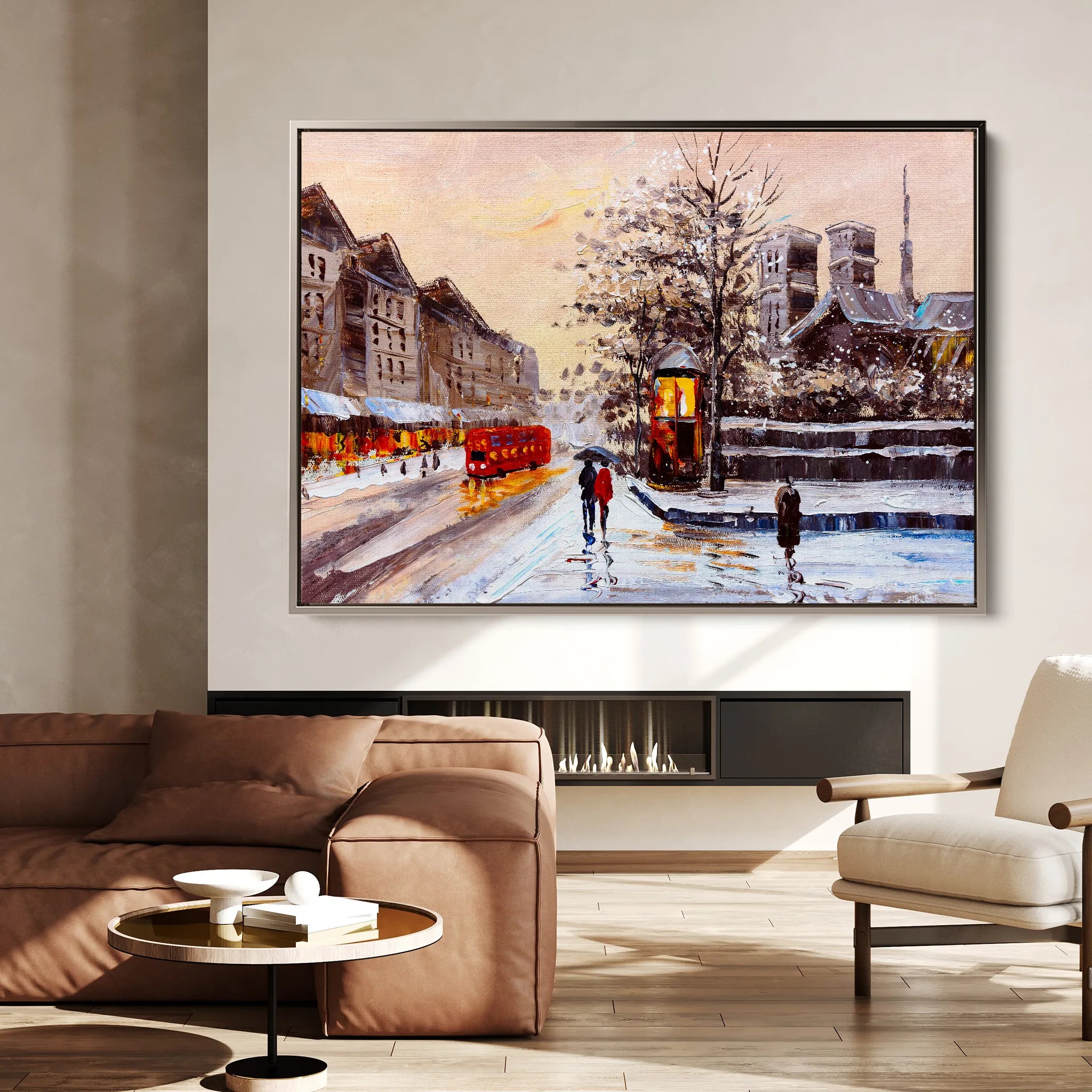 Landscape 023 Canvas Art 18" x 24" / 45 x 60 cm / Black