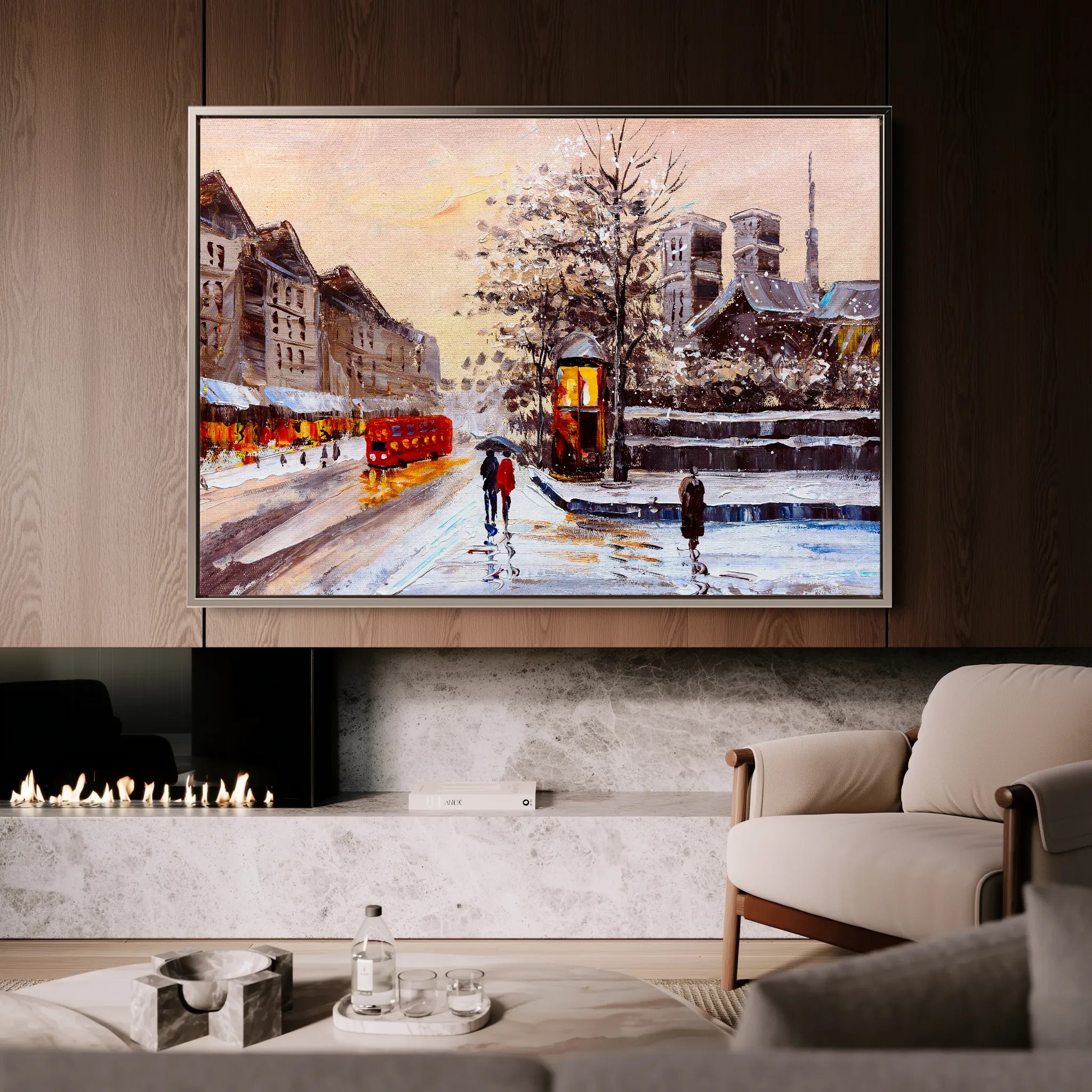Landscape 023 Canvas Art 18" x 24" / 45 x 60 cm / Black