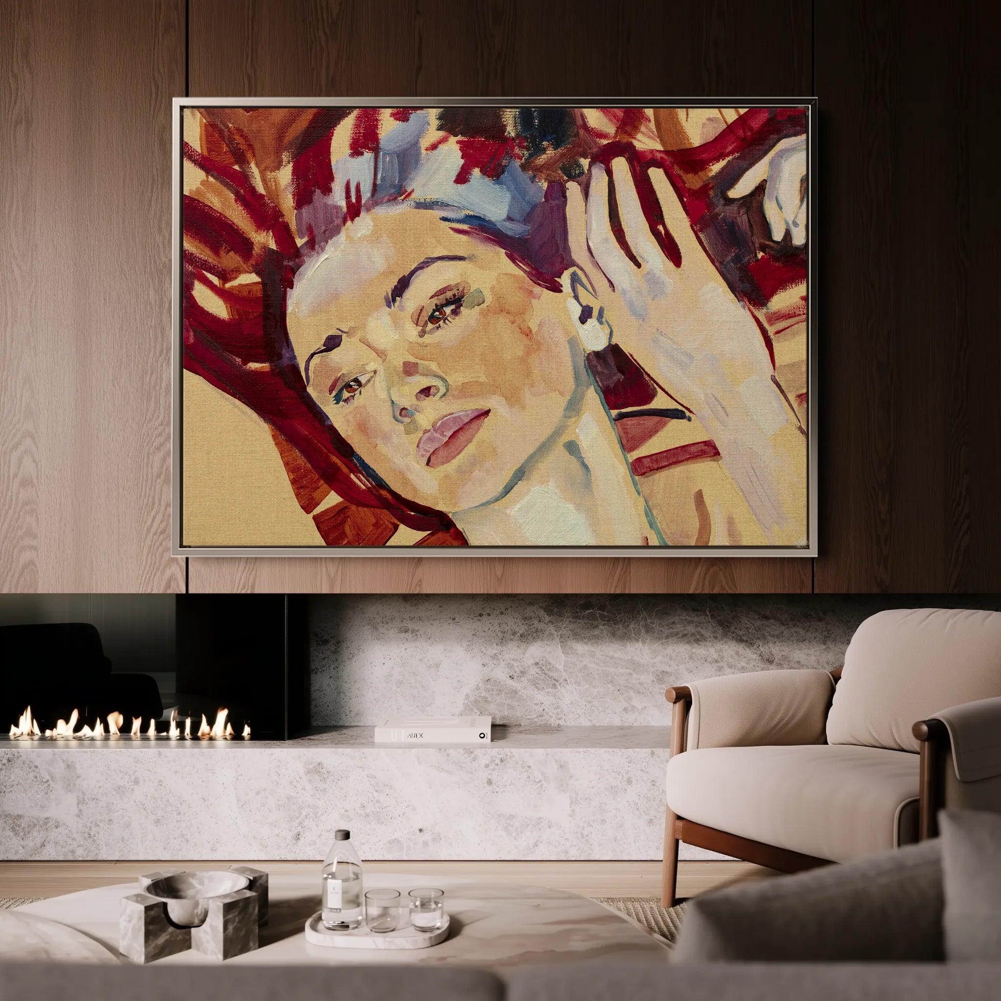 Portrait 023 Canvas Art 18" x 24" / 45 x 60 cm / Black