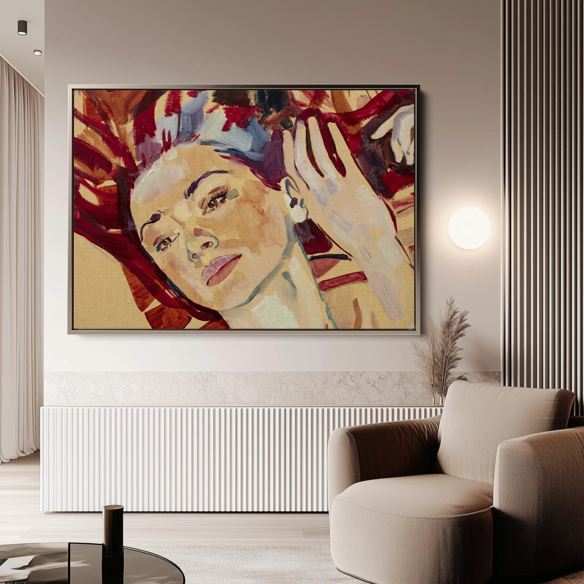 Portrait 023 Canvas Art 18" x 24" / 45 x 60 cm / Black