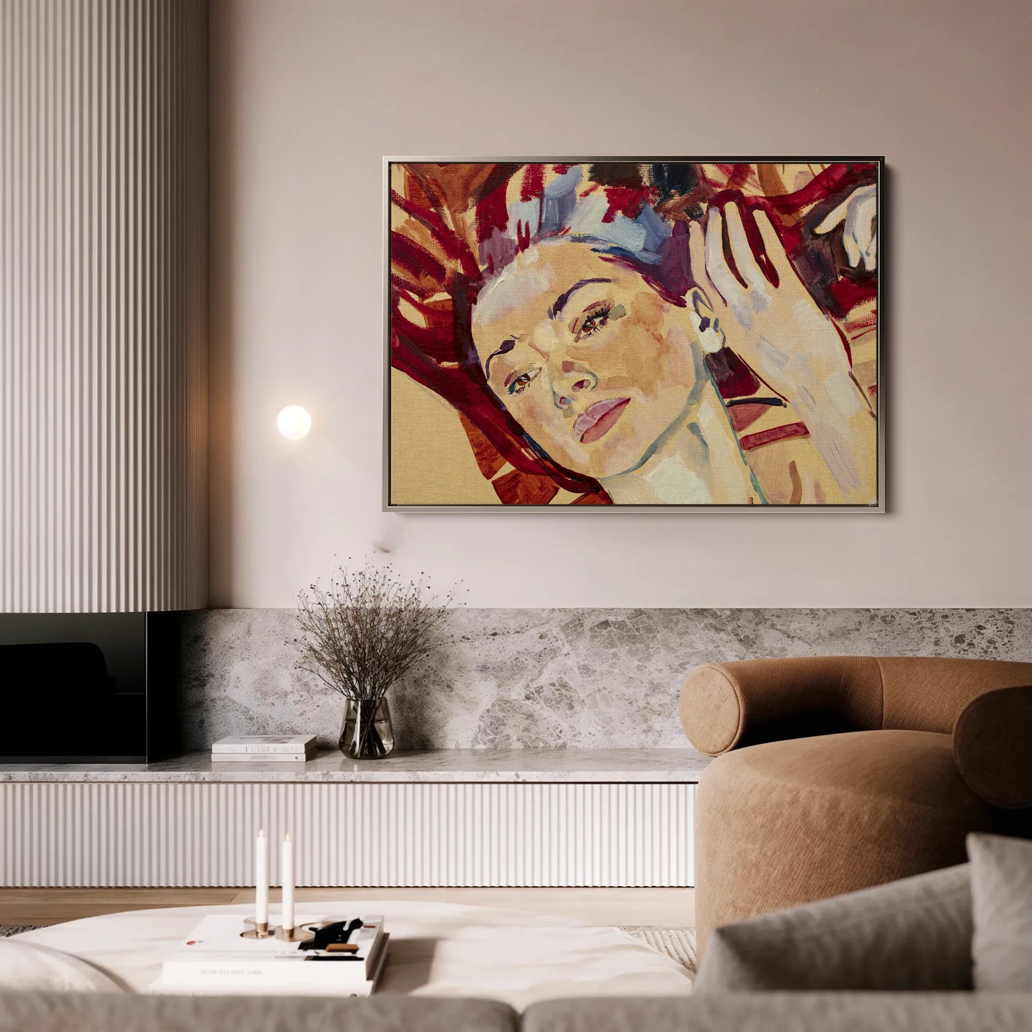Portrait 023 Canvas Art 18" x 24" / 45 x 60 cm / Black
